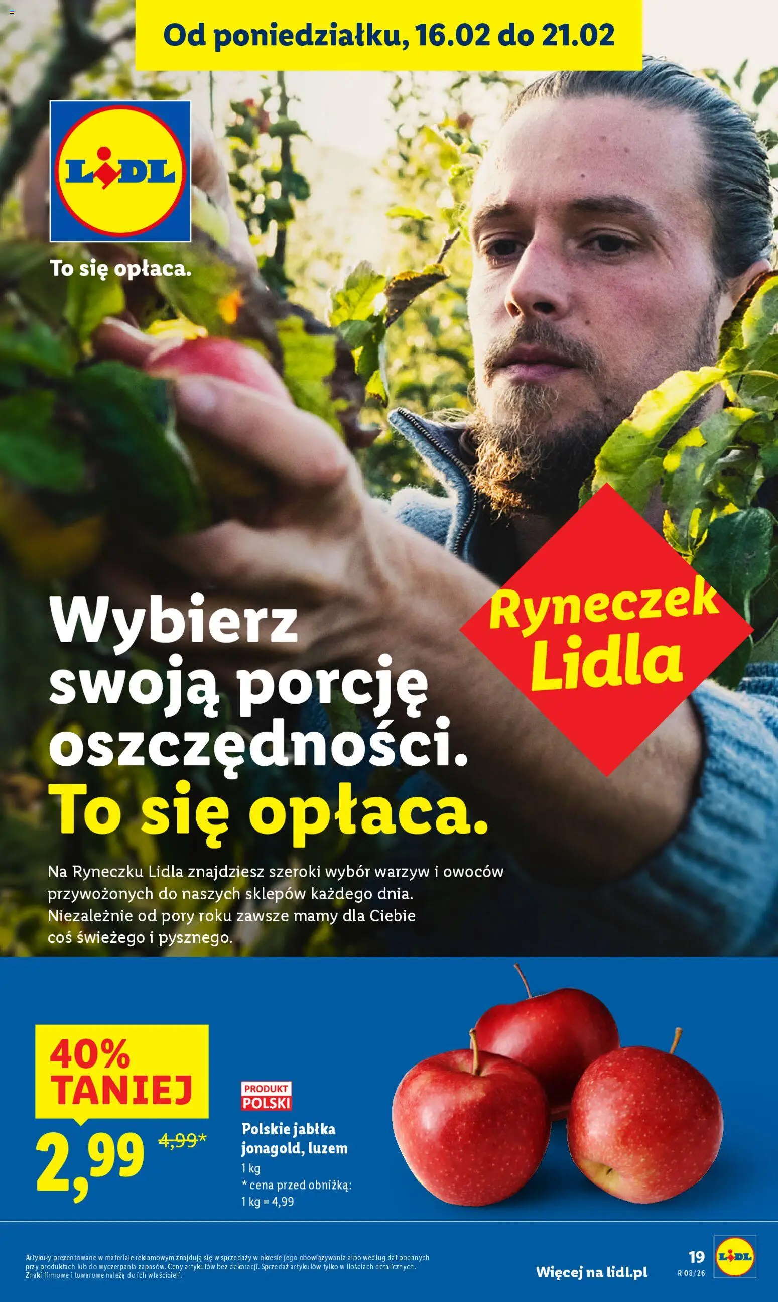 Lidl Polsko leták od 19.02.2026 | Strana: 19 | Produkty: Jablka