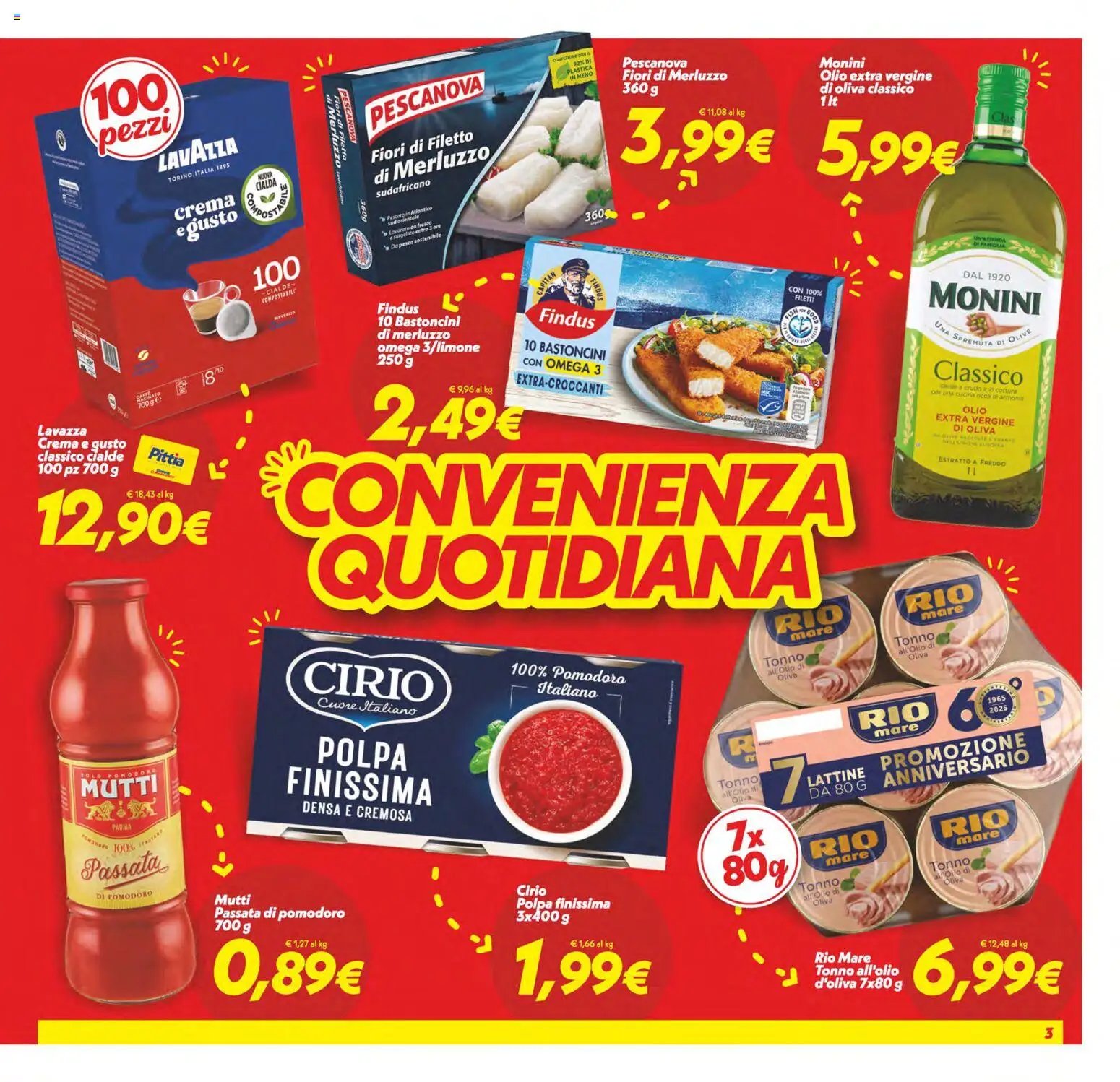 Volantino SuperConveniente del 24.10.2025 | Pagina: 3 | Prodotti: Pomodoro, Olive, Tonno, Olio extra vergine