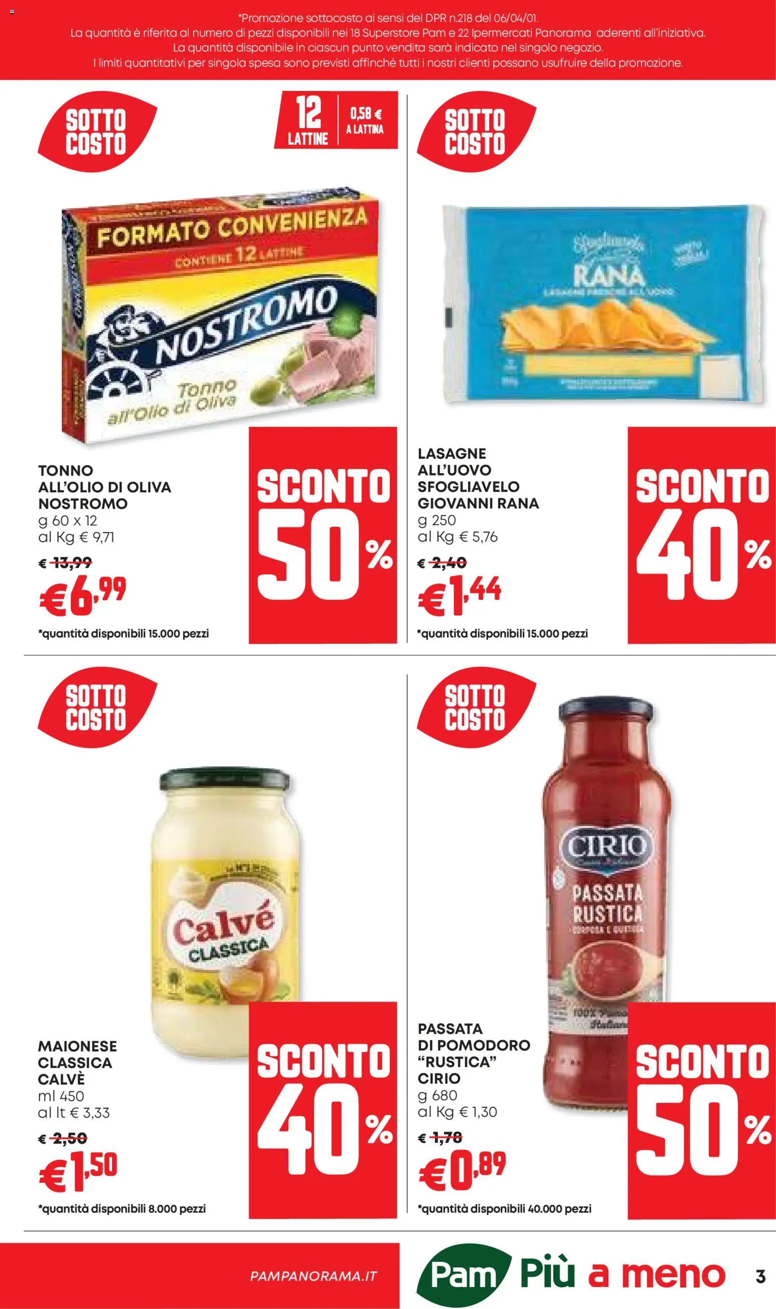 Volantino Panorama del 20.11.2025 | Pagina: 3 | Prodotti: Maionese, Pomodoro, Tonno