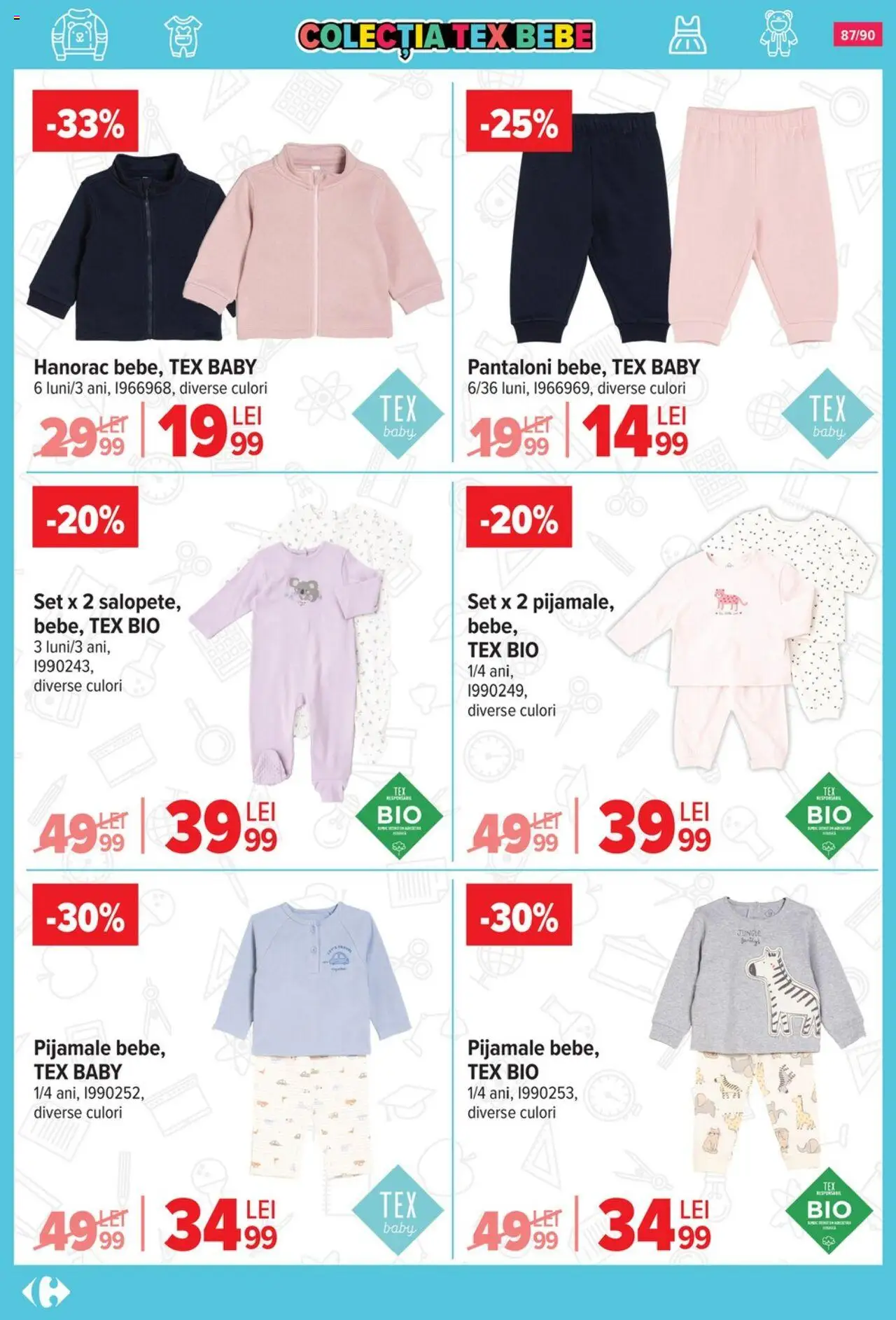 Carrefour catalog - Începe școala – valabil de la 13.08.2025 | Pagină: 88 | Produse: Şerit ödül, Pantaloni, Pijamale, Keşe