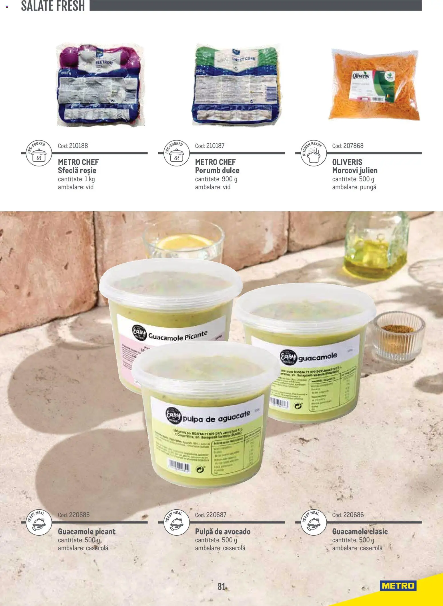 Noul catalog Metro – valabil de la 14.11.2024 | Pagină: 81 | Produse: Pungă, Avocado, Porumb, Sfeclă