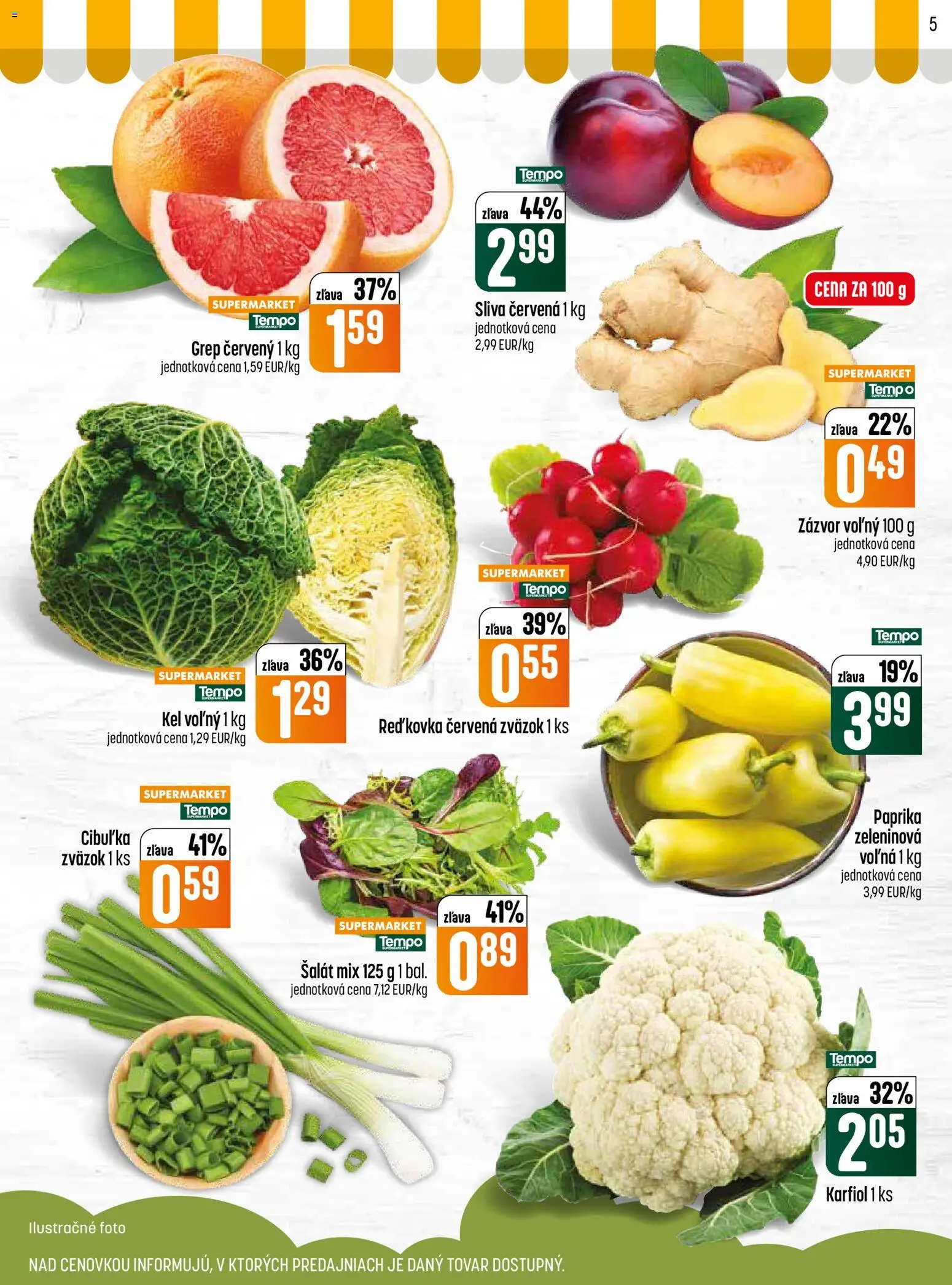 Nové COOP Jednota akcie – leták je platný od 19.02.2026 | Strana: 5 | Produkty: Kel, Zázvor, Karfiol, Šalát