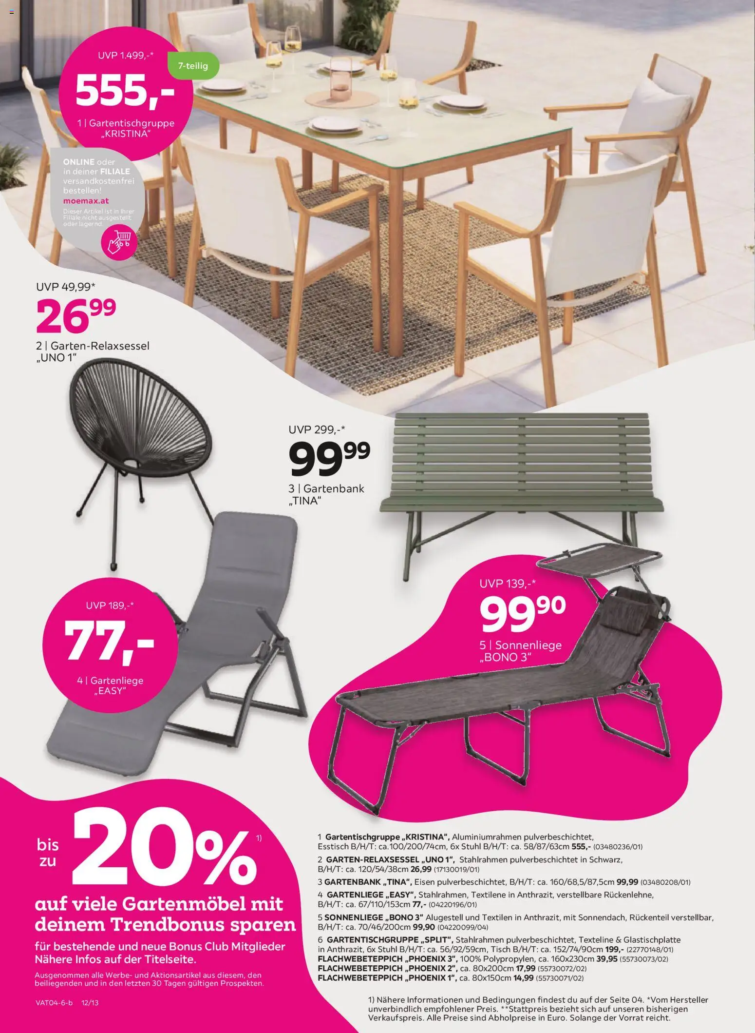 Mömax Prospekt aktuell gültig ab 30.03.2026 | Seite: 12 | Produkte: Tisch, Stuhl, Gartenmöbel