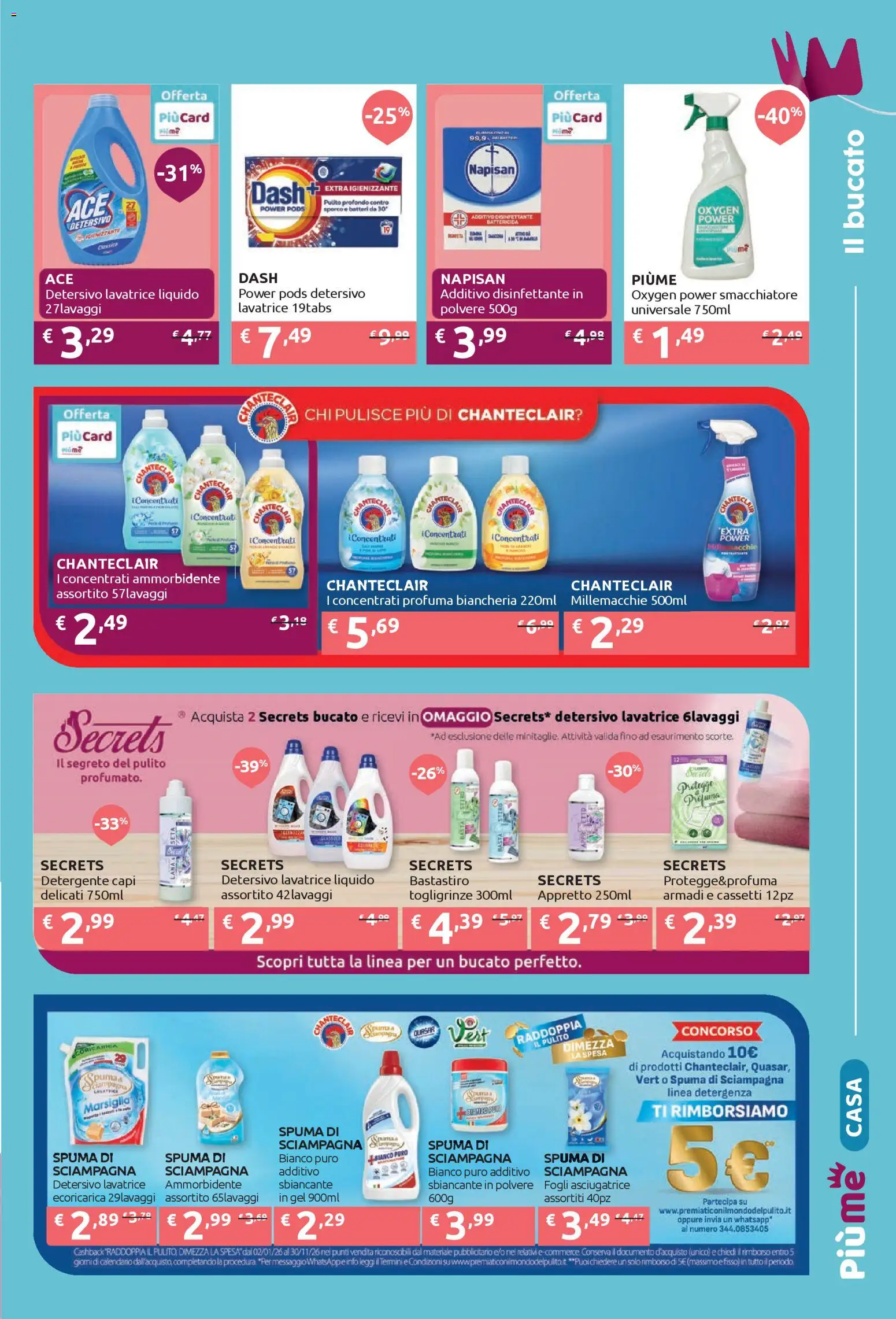 Volantino IperSoap del 16.02.2026 | Pagina: 3 | Prodotti: Ammorbidente, Smacchiatore, Detergente, Asciugatrice
