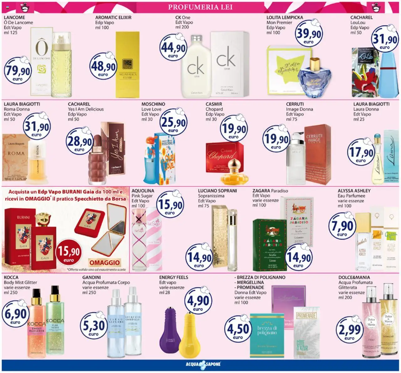 Volantino Acqua e Sapone del 06.10.2025 | Pagina: 2 | Prodotti: Acqua, Borsa