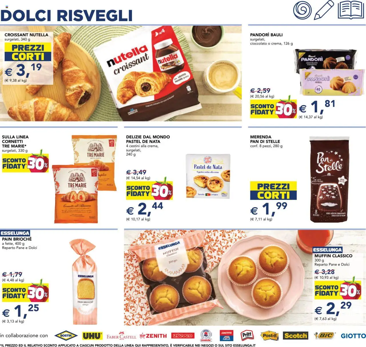 Volantino Esselunga S del 25.08.2025 | Pagina: 20 | Prodotti: Pane, Nutella, Muffin, Croissant