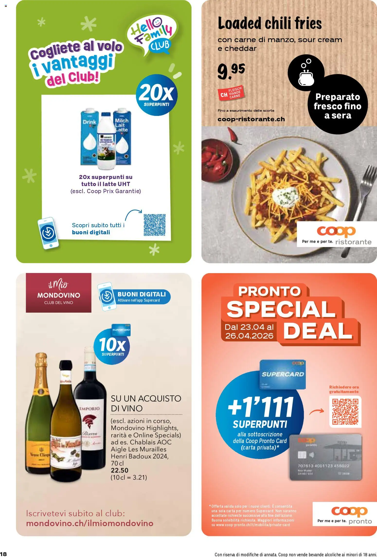 Coop aktionen IT – gültig ab 23.04.2026 | Seite: 18 | Produkte: Milch, Chili