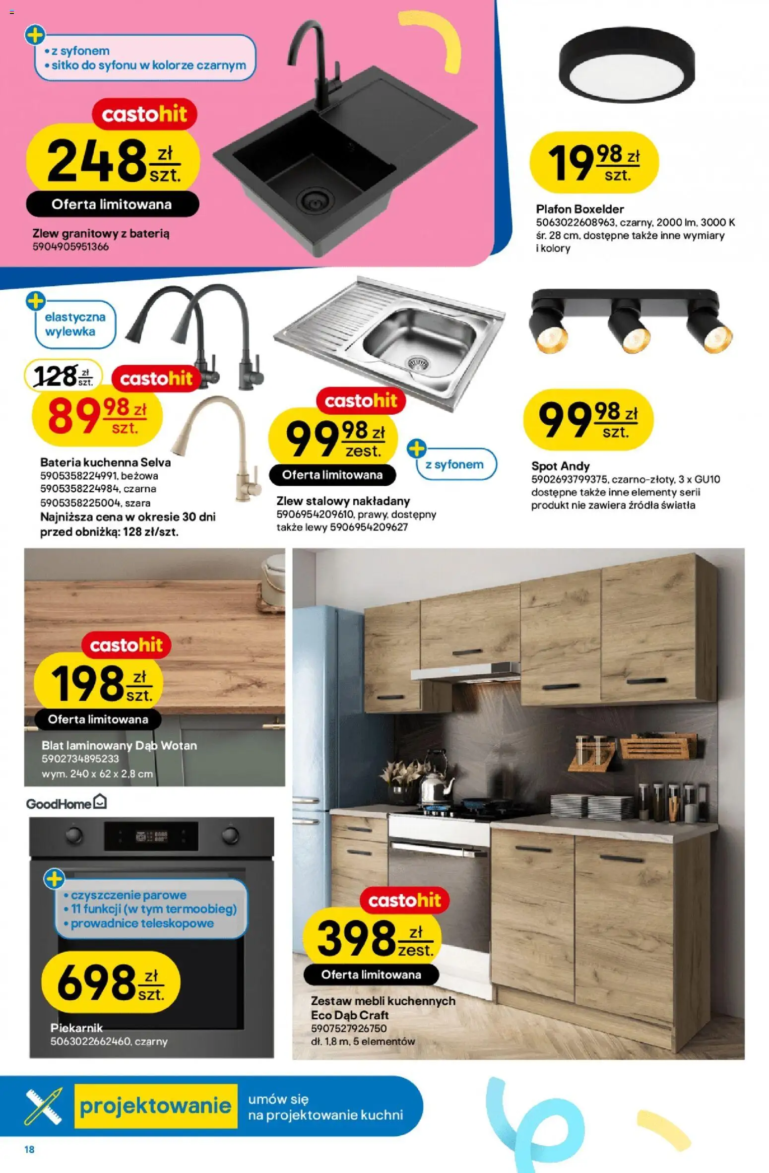 Castorama gazetka od 07.04.2026 | Strona: 18 | Produkty: Piekarnik, Bateria