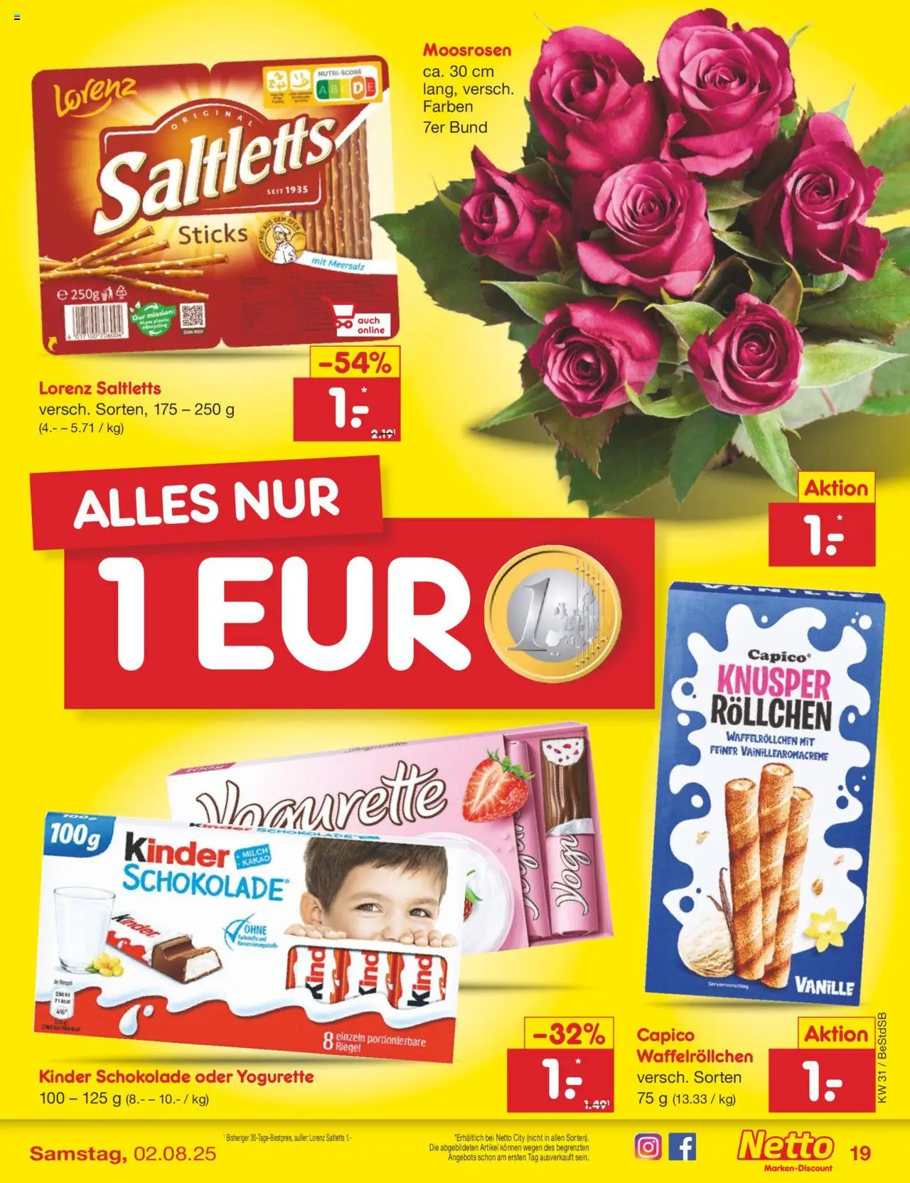 Netto Marken-Discount Prospekt 	 - gültig ab dem 28.07.2025 | Seite: 29 | Produkte: Kinder schokolade, Ofen, Yogurette, Schokolade