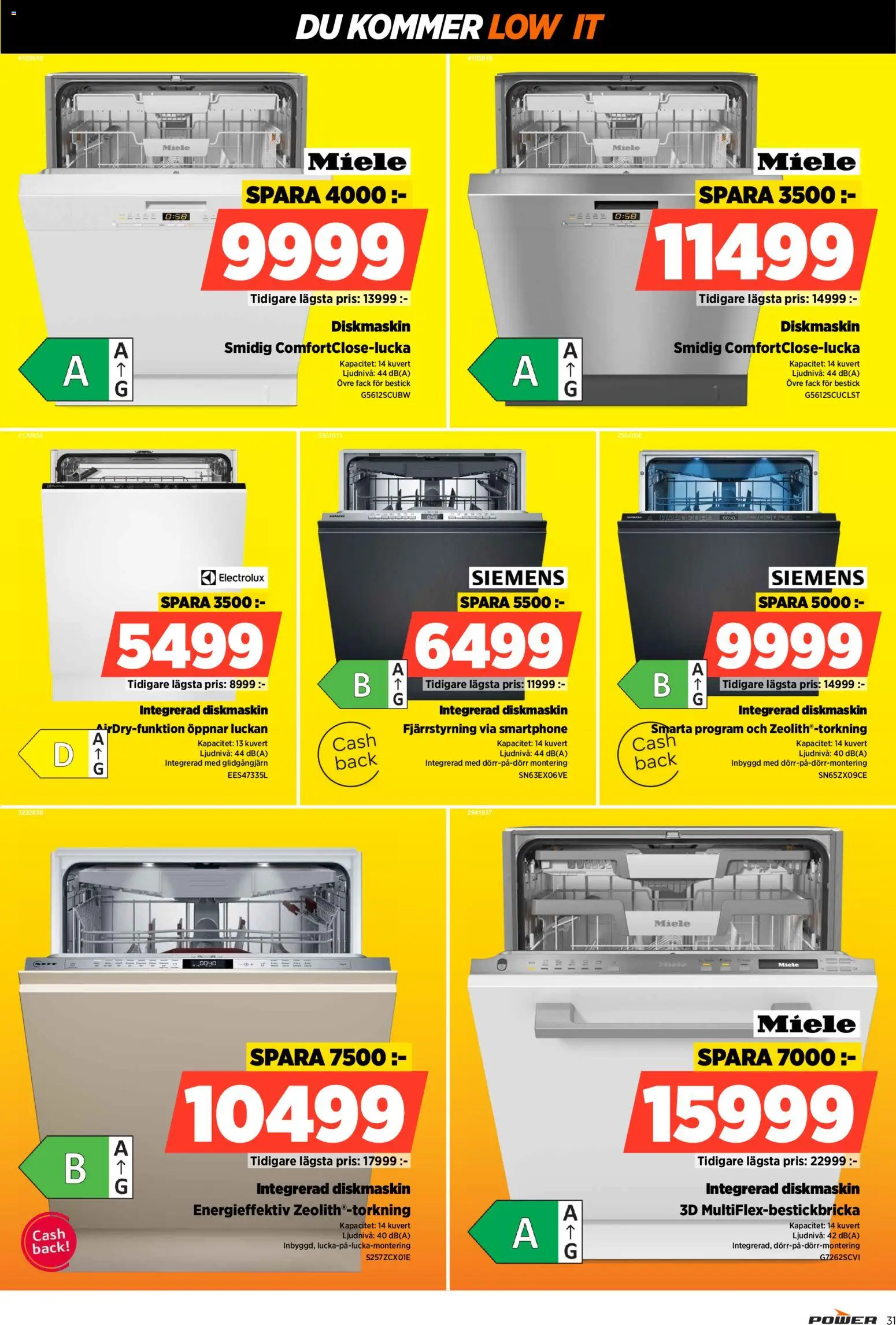 Power reklamblad aktuell från 12.01.2026 | Sida: 31 | Produkter: Diskmaskin, Kuvert, Smartphone