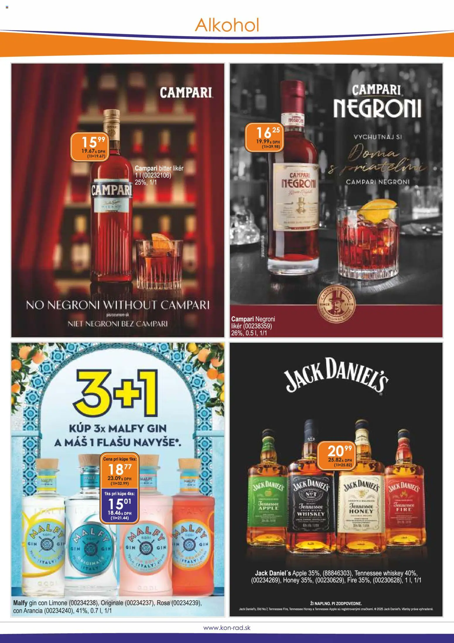 Nové KON - RAD akcie – leták je platný od 01.02.2026 | Strana: 4 | Produkty: Apple, Gin, Alkohol, Jack Daniel's