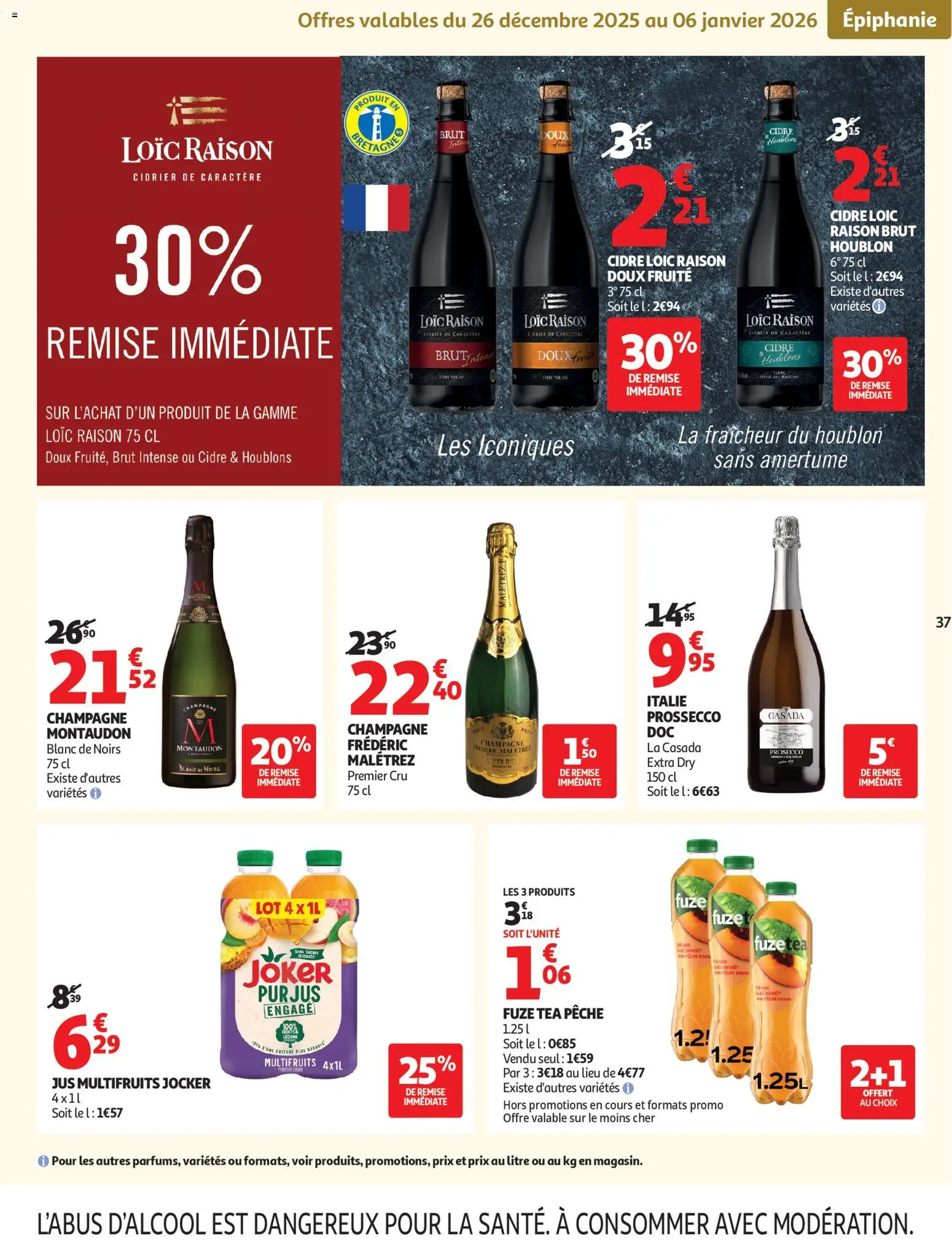 {H1} | Page: 37 | Produits: Pêche, Cidre, Champagne, Jus