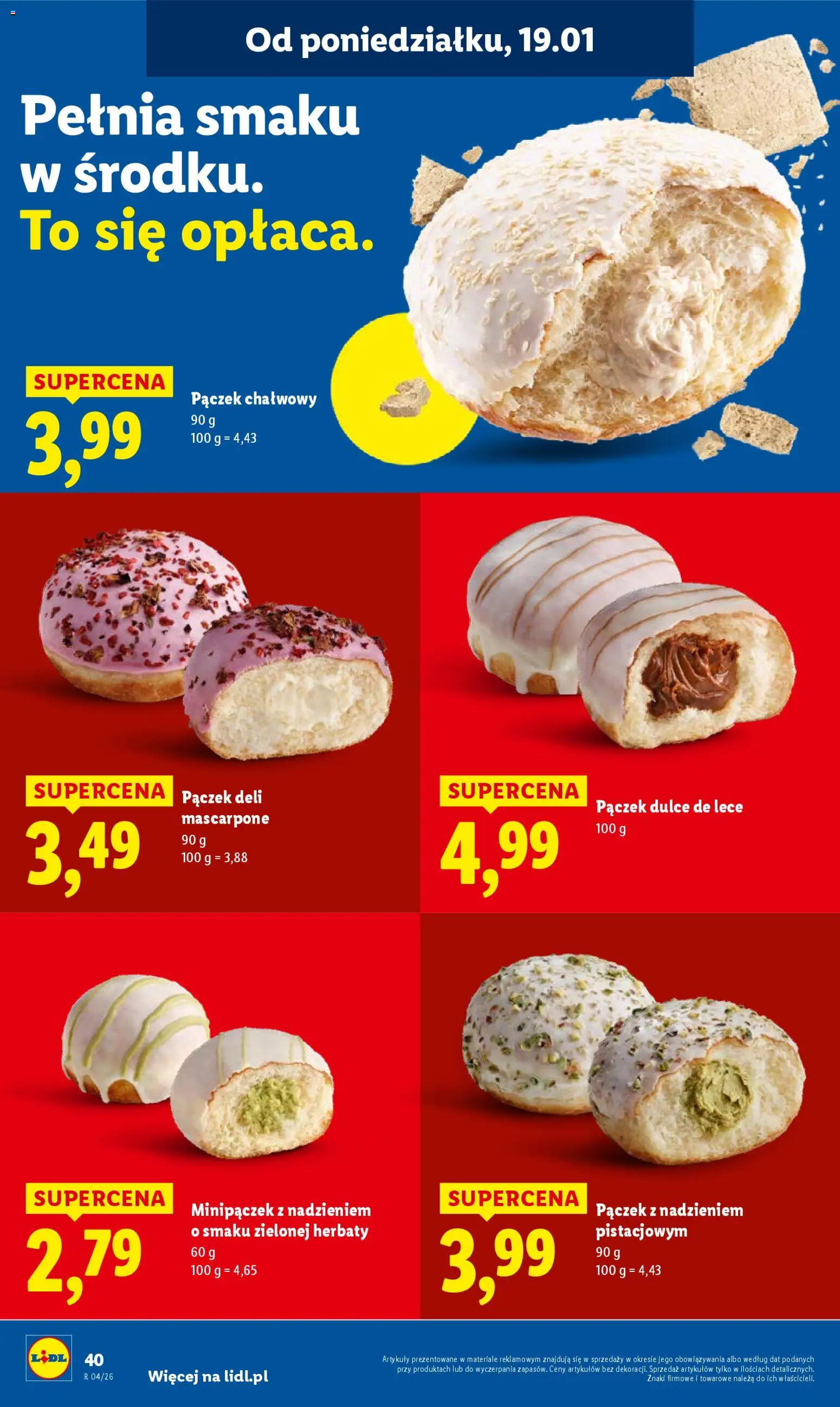 Lidl Gazetka od 19.01.2026 | Strona: 40 | Produkty: Donut, Mascarpone