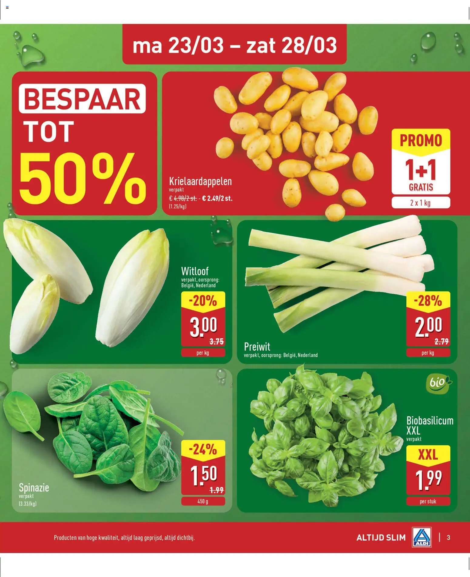 {H1} | Pagina: 3 | Producten: Spinazie