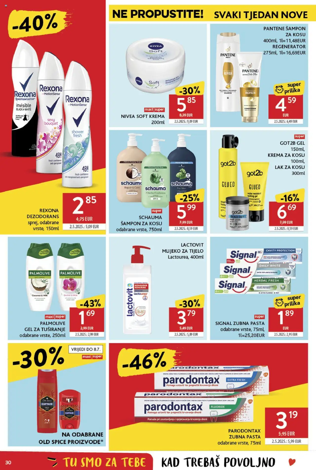 Konzum katalog | vrijedi od 25.06.2025 | Stranica: 30 | Proizvodi: Šampon, Mlijeko, Nivea, Old Spice