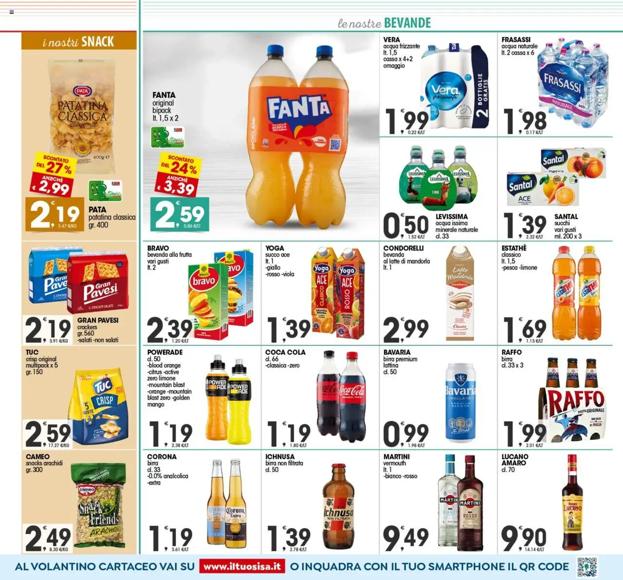Volantino SISA del 08.08.2025 | Pagina: 7 | Prodotti: Latte, Crackers, Smartphone, Coca Cola