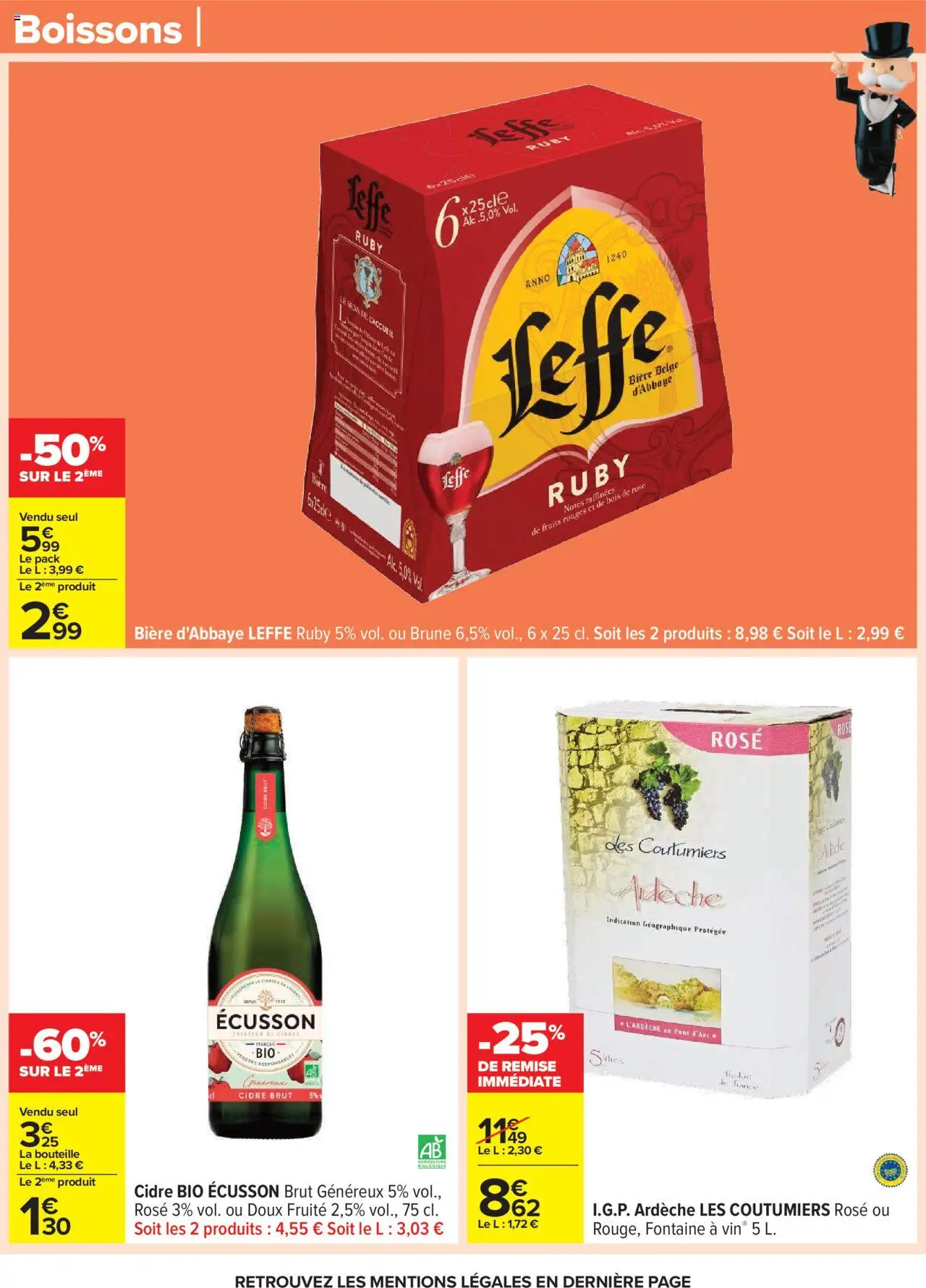  | Page: 61 | Produits: Cidre brut, Cidre, Bière