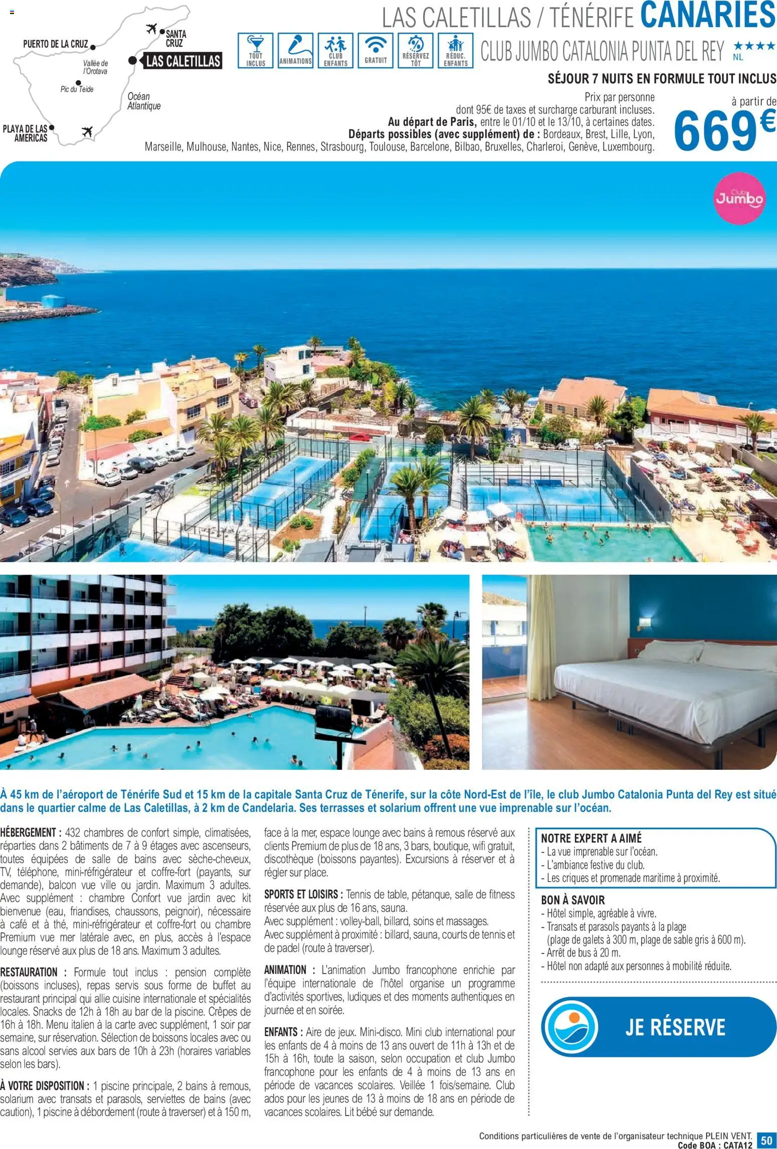 {H1} | Page: 50 | Produits: Alcool, Lit, Buffet, Café