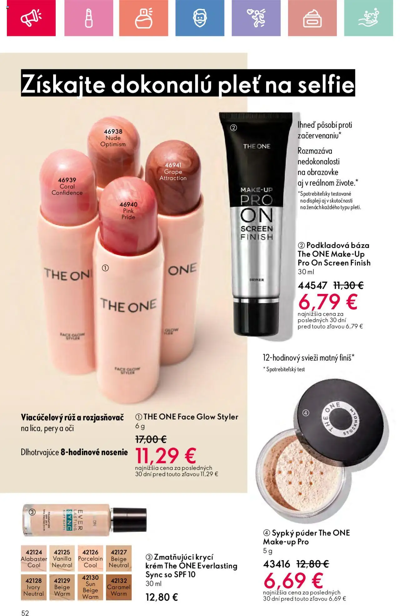 Katalóg Oriflame 10 2025 │ platný od 06.07.2025 | Strana: 52 | Produkty: Púder, Rozjasňovač, Krém