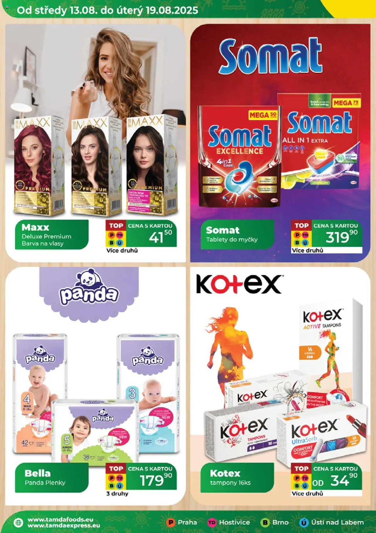 Tamda Foods leták od 13.08.2025 | Strana: 20 | Produkty: Deluxe, Somat, Tampony, Barva na vlasy