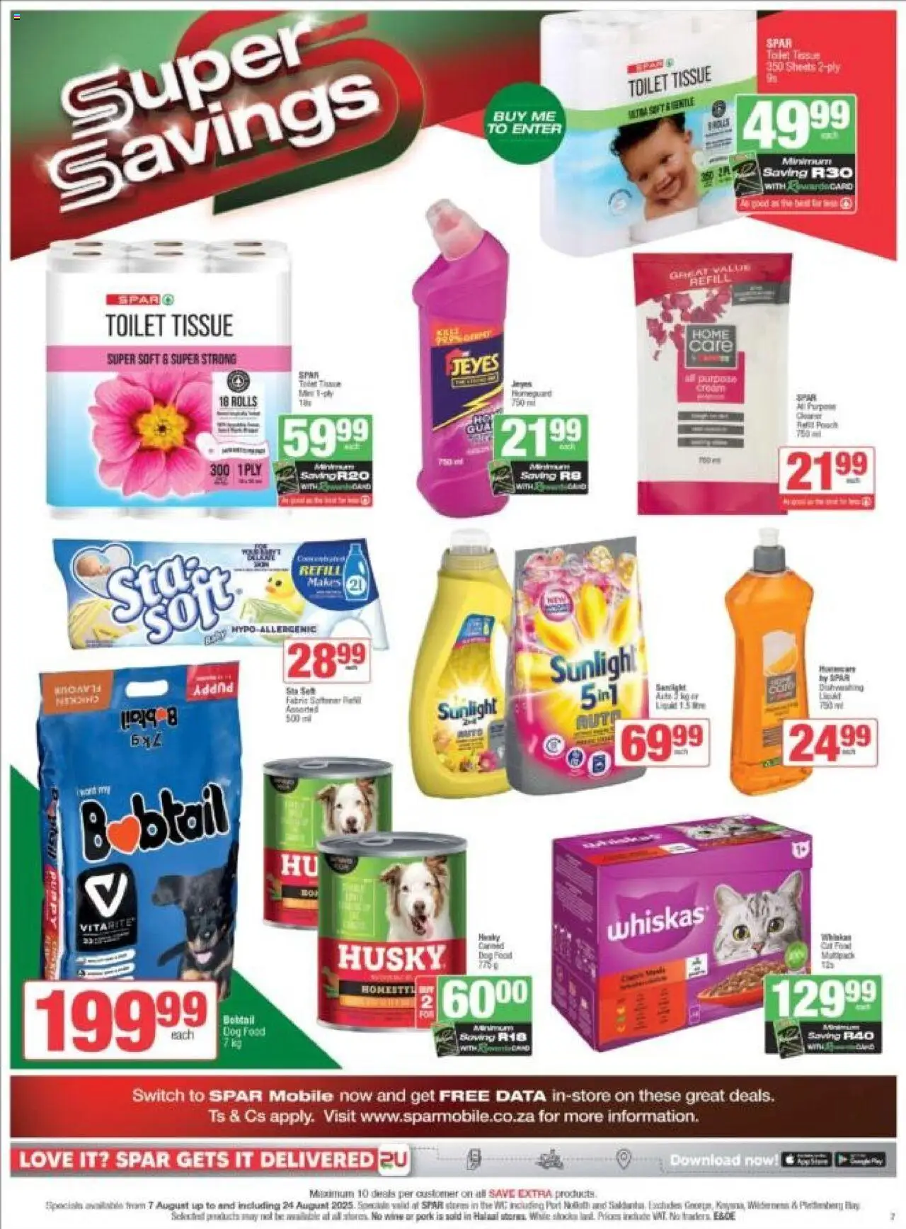 Spar - Western Cape - Weekly Specials │ valid from 07.08.2025 | Page: 7 | Products: Pork, Switch, Cat food, Dog food