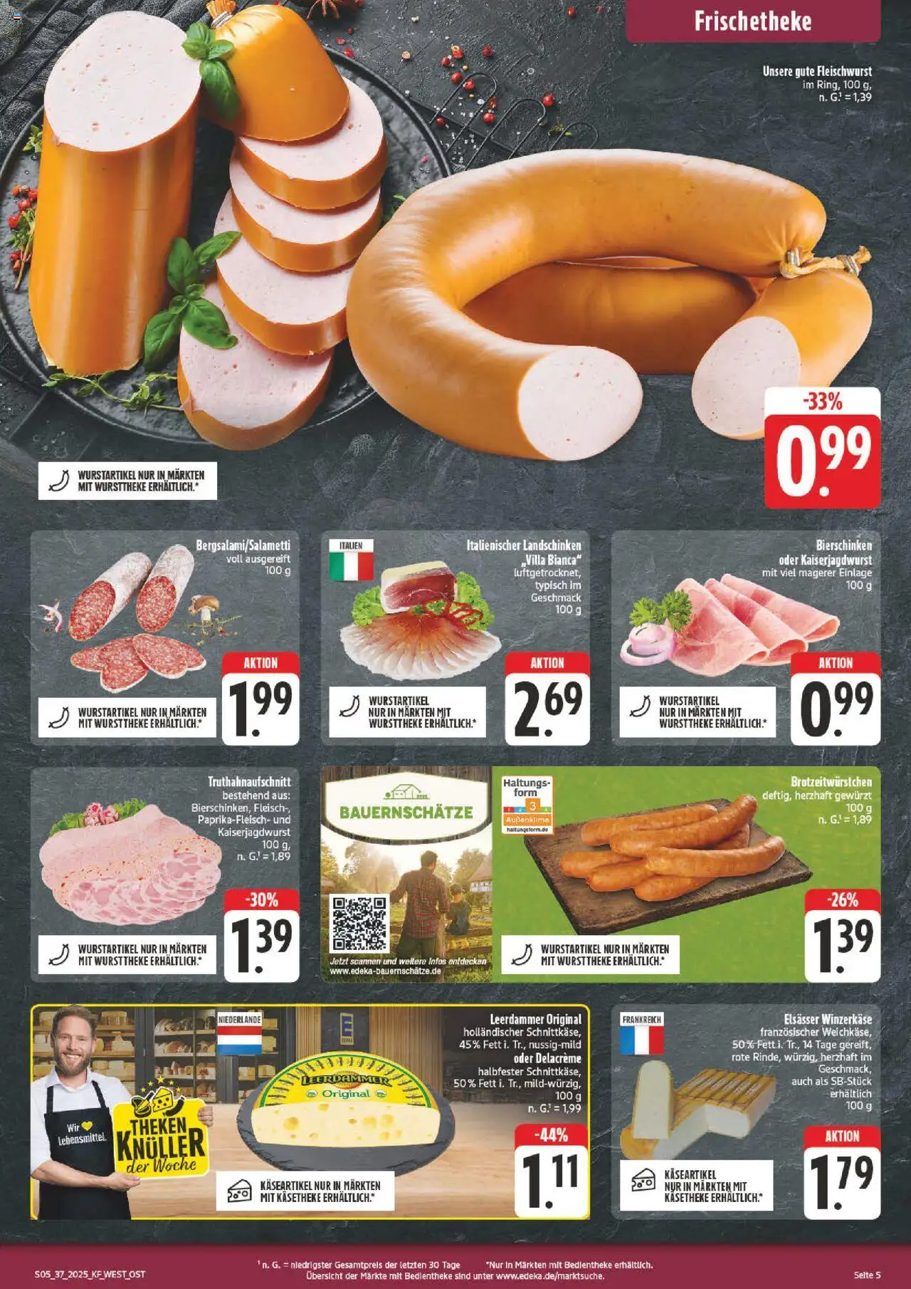 nah & gut Prospekt 	 – gültig ab 08.09.2025 | Seite: 5 | Produkte: Leerdammer, Fleisch