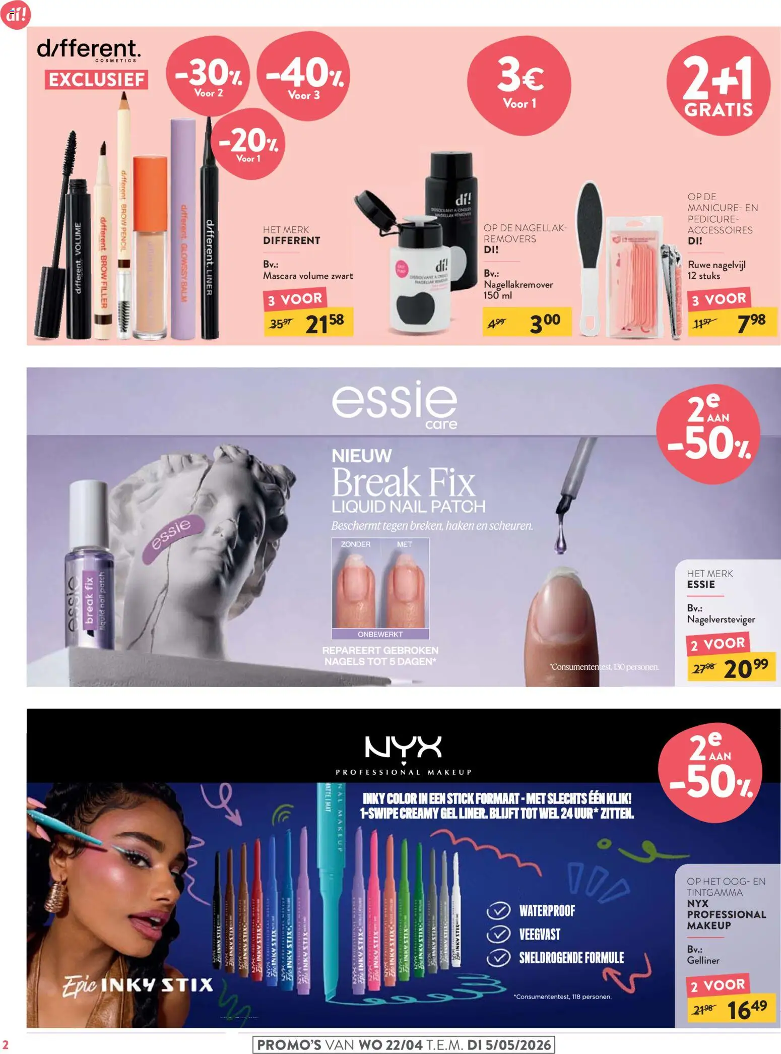 {H1} | Pagina: 2 | Producten: Gel, Mascara, Eyeliner, Nagellak