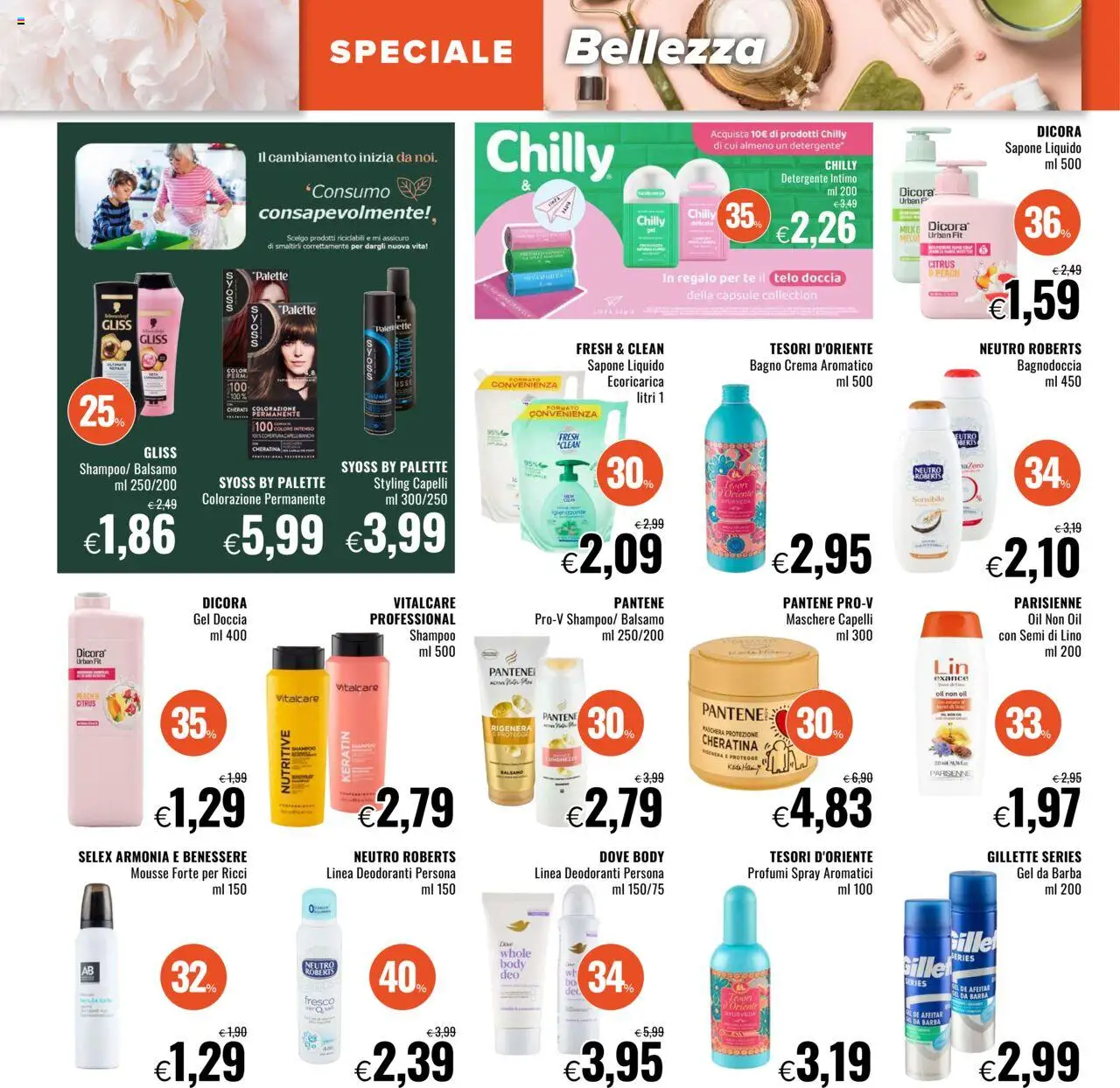 Volantino Famila del 02.10.2025 | Pagina: 18 | Prodotti: Maschera, Detergente, Bagno, Doccia