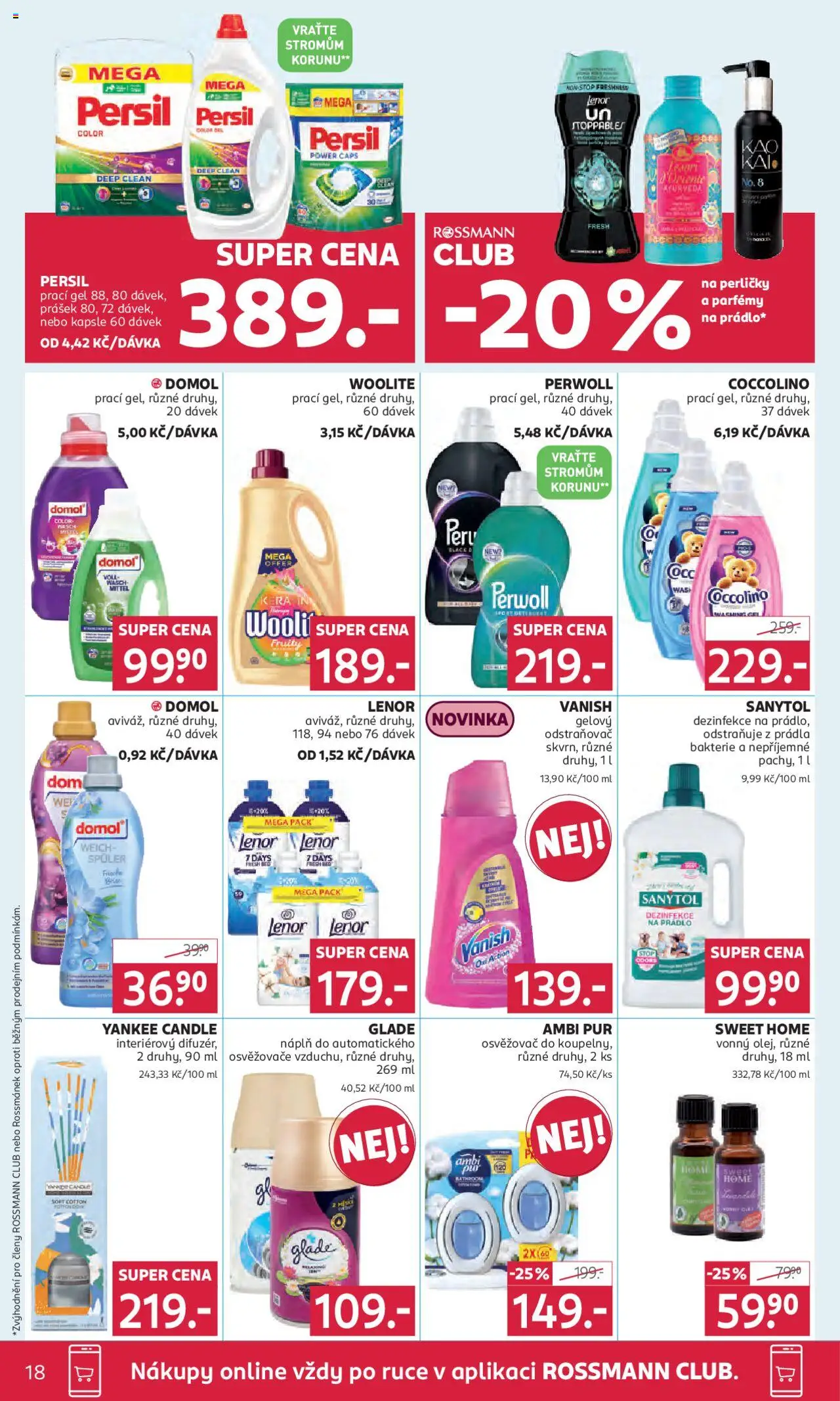 Rossmann leták od 27.08.2025 | Strana: 18 | Produkty: Yankee Candle, Kapsle, Coccolino, Persil