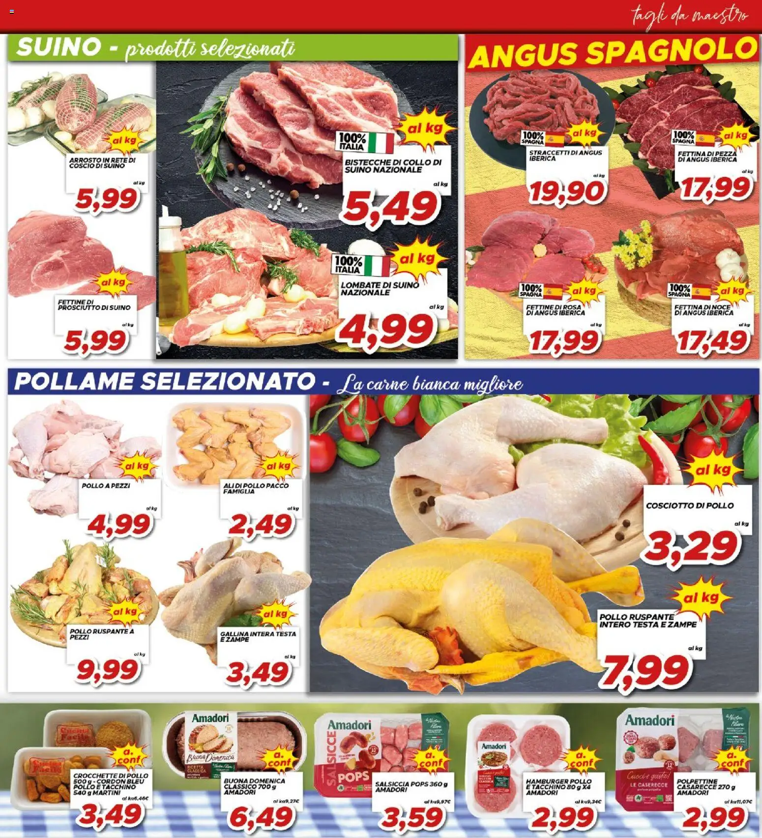 Volantino Ma Supermercati del 06.03.2026 | Pagina: 11 | Prodotti: Pollo, Salsiccia, Crocchette, Hamburger
