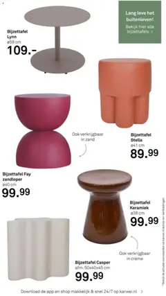 KARWEI - Buitenleven special - Voorbeeld van een folder van KARWEI, geldig van 03.03.2025 | Pagina: 26 | Producten: Bijzettafels, Keramiek, Crème