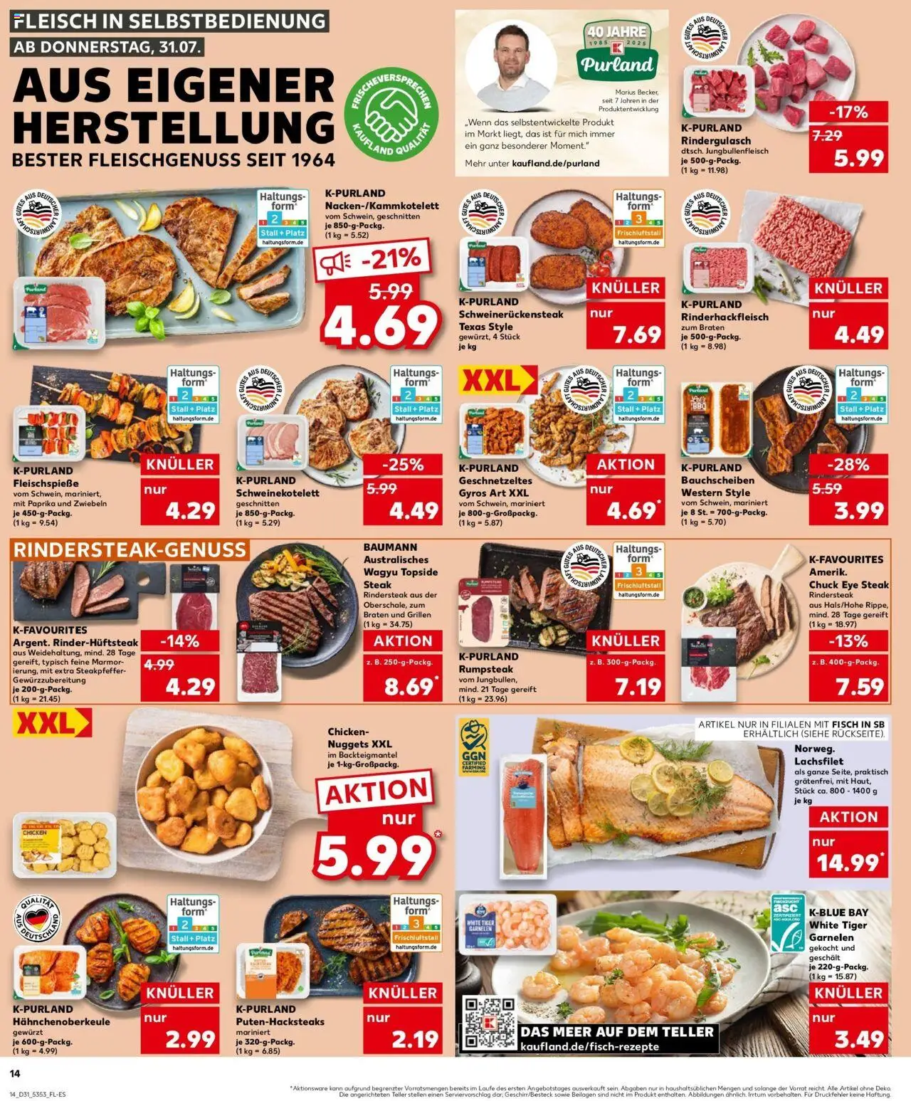 Kaufland prospekt Hamburg	 - gültig ab dem 03.08.2025 | Seite: 25 | Produkte: Rindergulasch, Gyros, Paprika, Steak