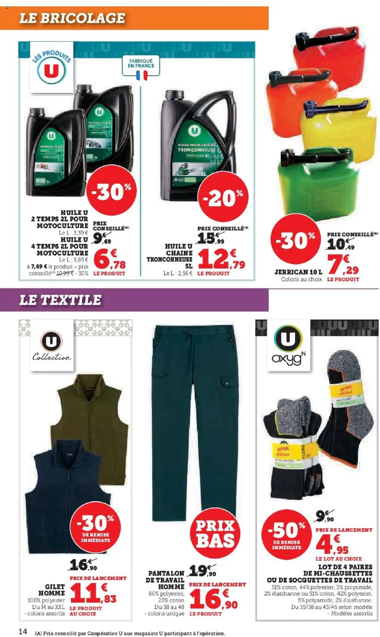  | Page: 14 | Produits: Tronçonneuse, Gilet, Huile, Pantalon