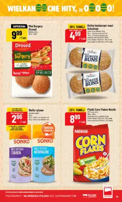 Pogląd oferty "POLOmarket gazetka" - ważna od 18.03.2026 | Strona: 39 | Produkty: Piersi, Wafle ryżowe, Płatki, Corn Flakes