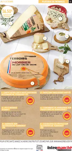 Intermarché - Prévisualisation de CAMEMBERT DE NORMANDIE AOP TRADITIONS DE NORMANDIE, fromage au lait cru de vache à 20% Mat.Gr sur produit fini la pièce de 250 g valide à partir de 01.04.2026 | Page: 23