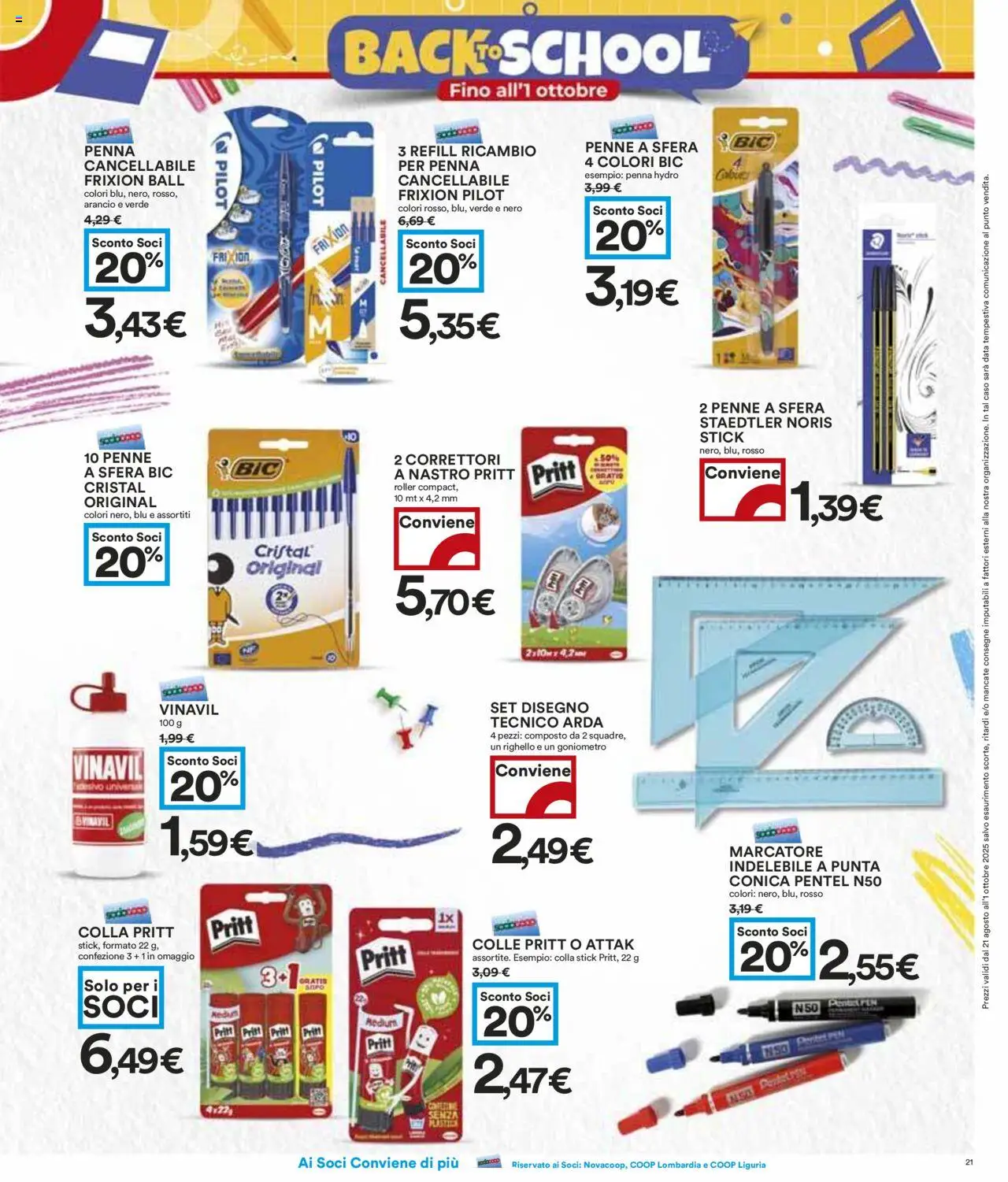 Volantino COOP del 21.08.2025 | Pagina: 21 | Prodotti: Data, Colla, Penne