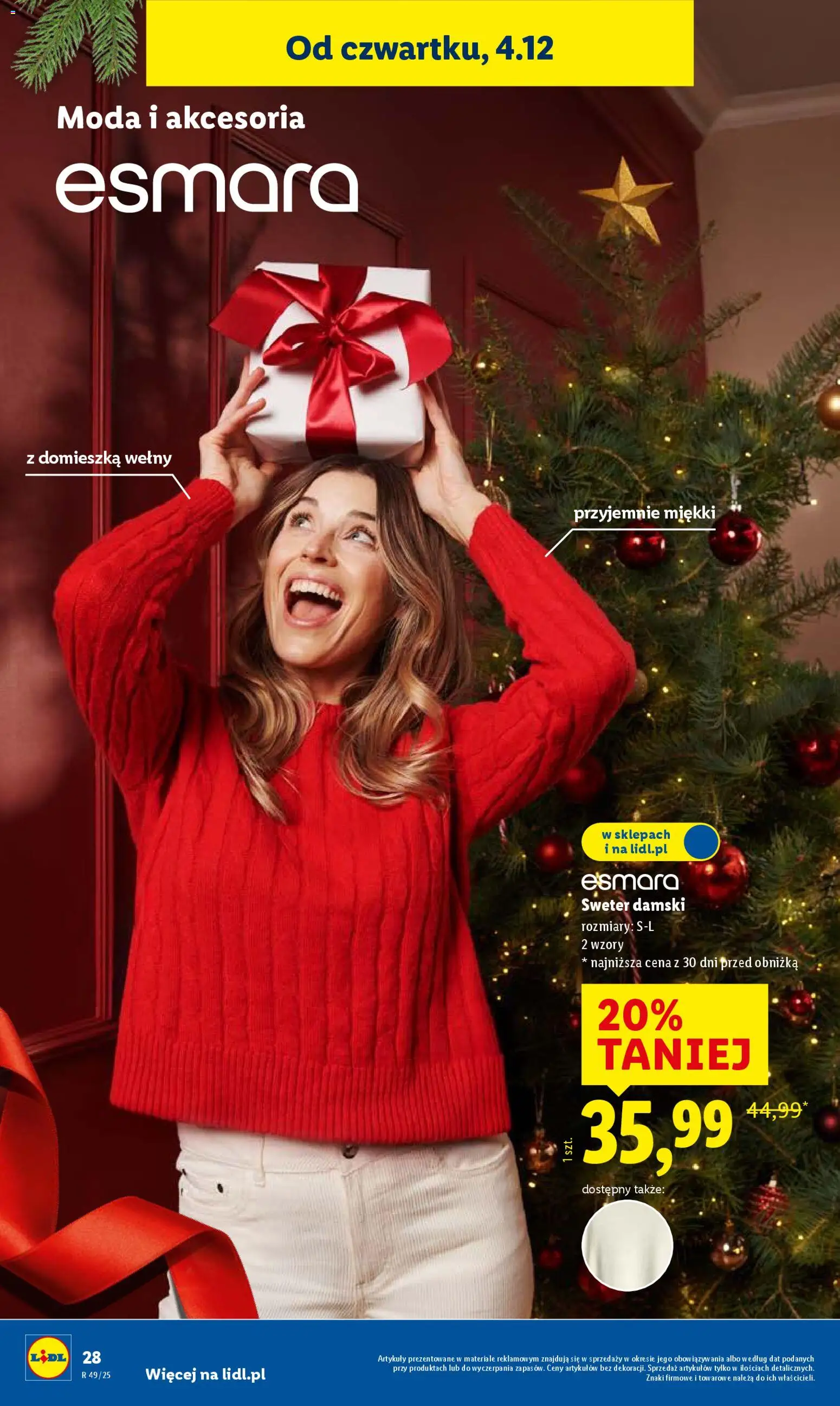 Lidl Gazetka - Cyber Monday od 01.12.2025 | Strona: 34 | Produkty: Sweter