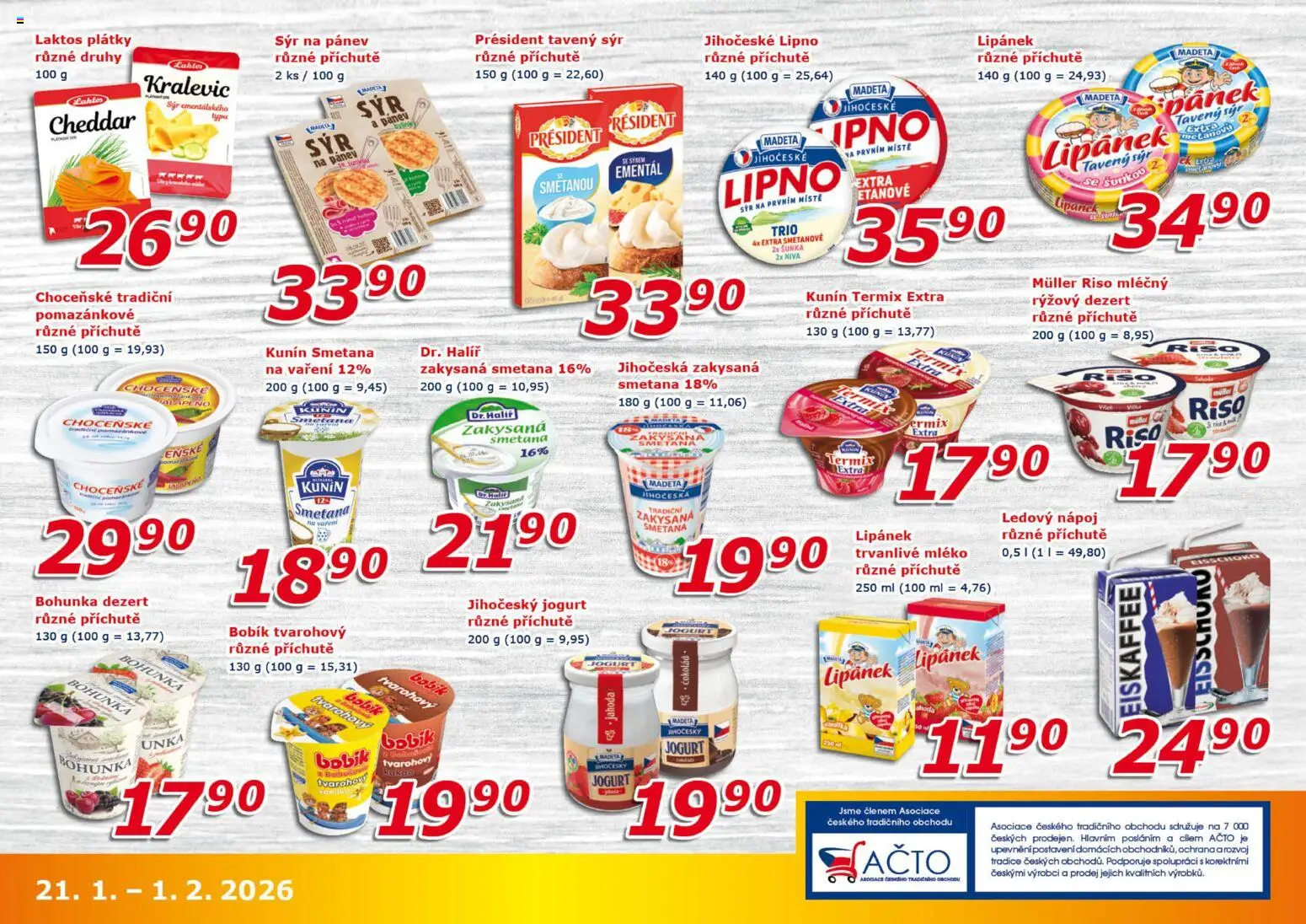 Eso market leták od 21.01.2026 | Strana: 5 | Produkty: Tavený sýr, Mléko, Niva, Cheddar