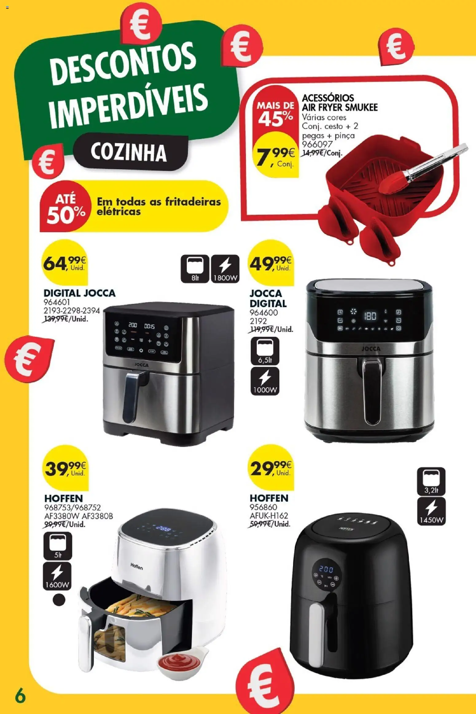 Pingo Doce -  Bazar Grandes Oportunidades │ válido de 06.01.2026 | Página: 6 | Produtos: Air fryer, Pinça