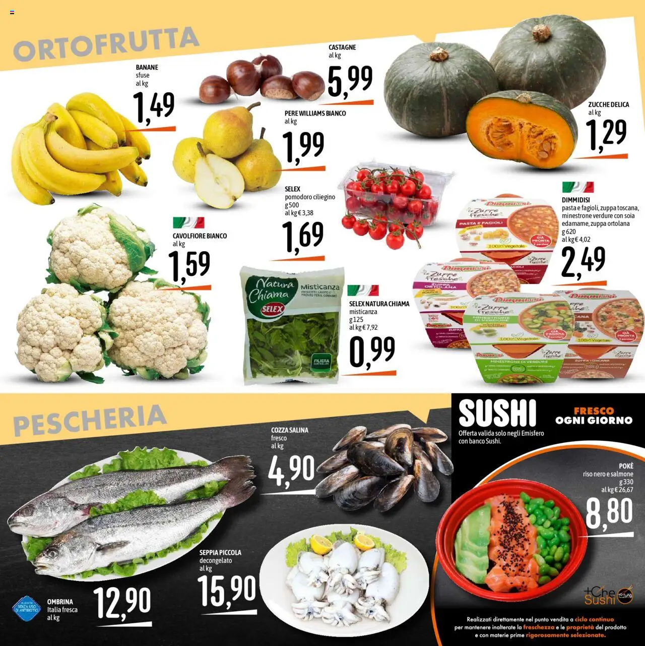 Volantino Emisfero del 20.10.2025 | Pagina: 10 | Prodotti: Riso, Fagioli, Cavolfiore, Sushi