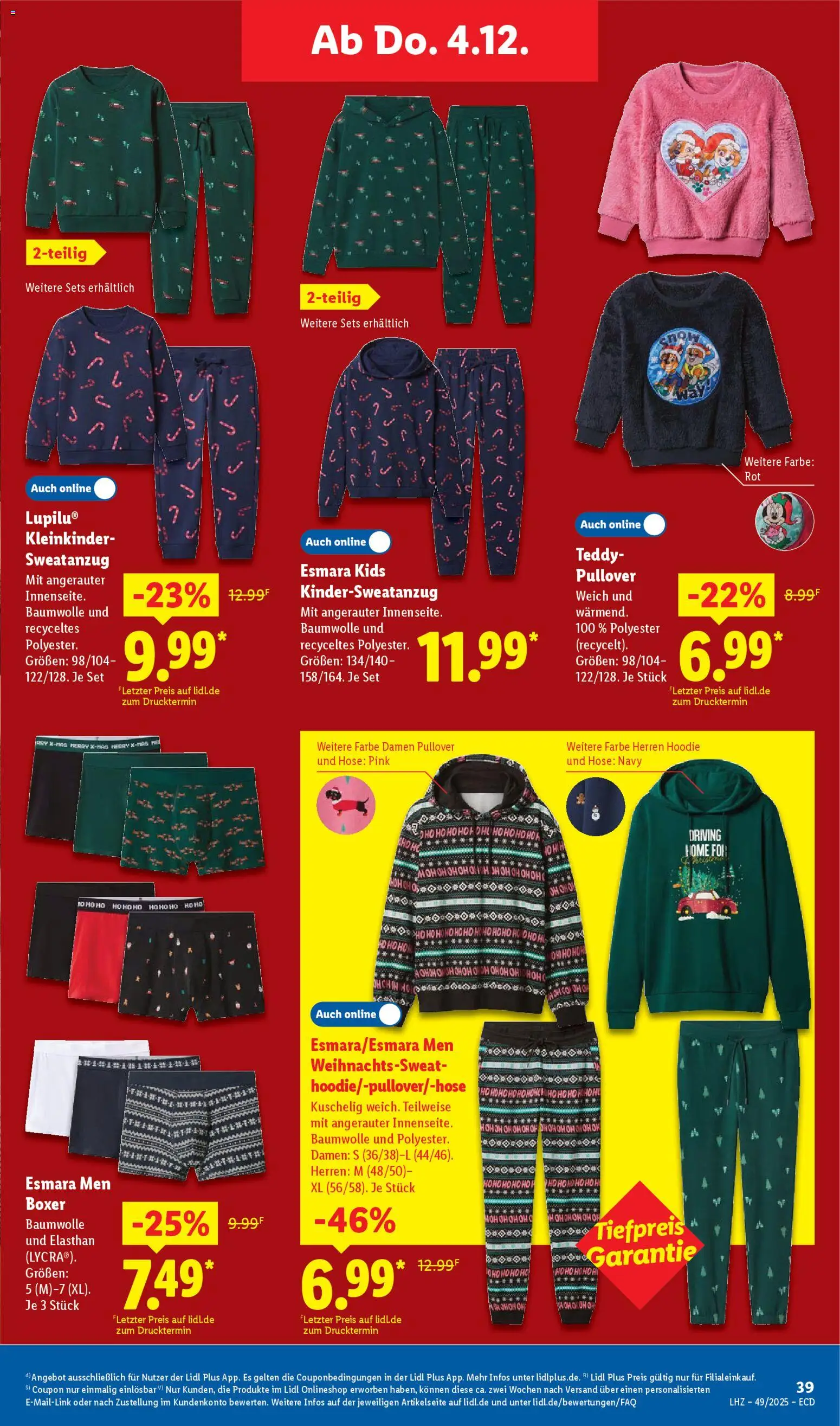 Lidl - Prospekt – gültig ab 01.12.2025 | Seite: 59 | Produkte: Hoodie, Pullover, Hose, Boxer