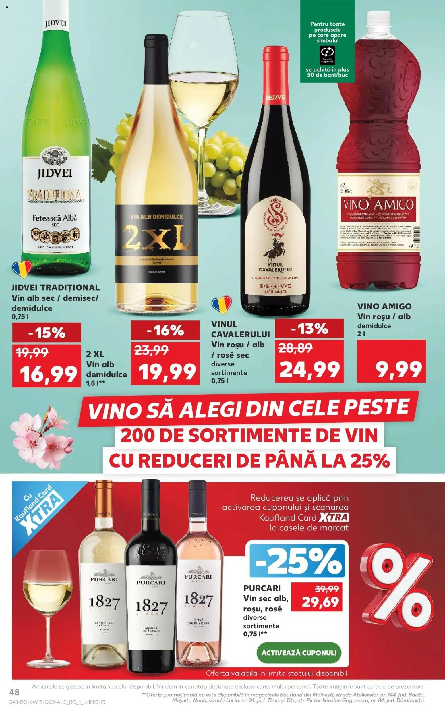 Noul catalog Kaufland – valabil de la 25.03.2026 | Pagină: 48 | Produse: Vin, Pește