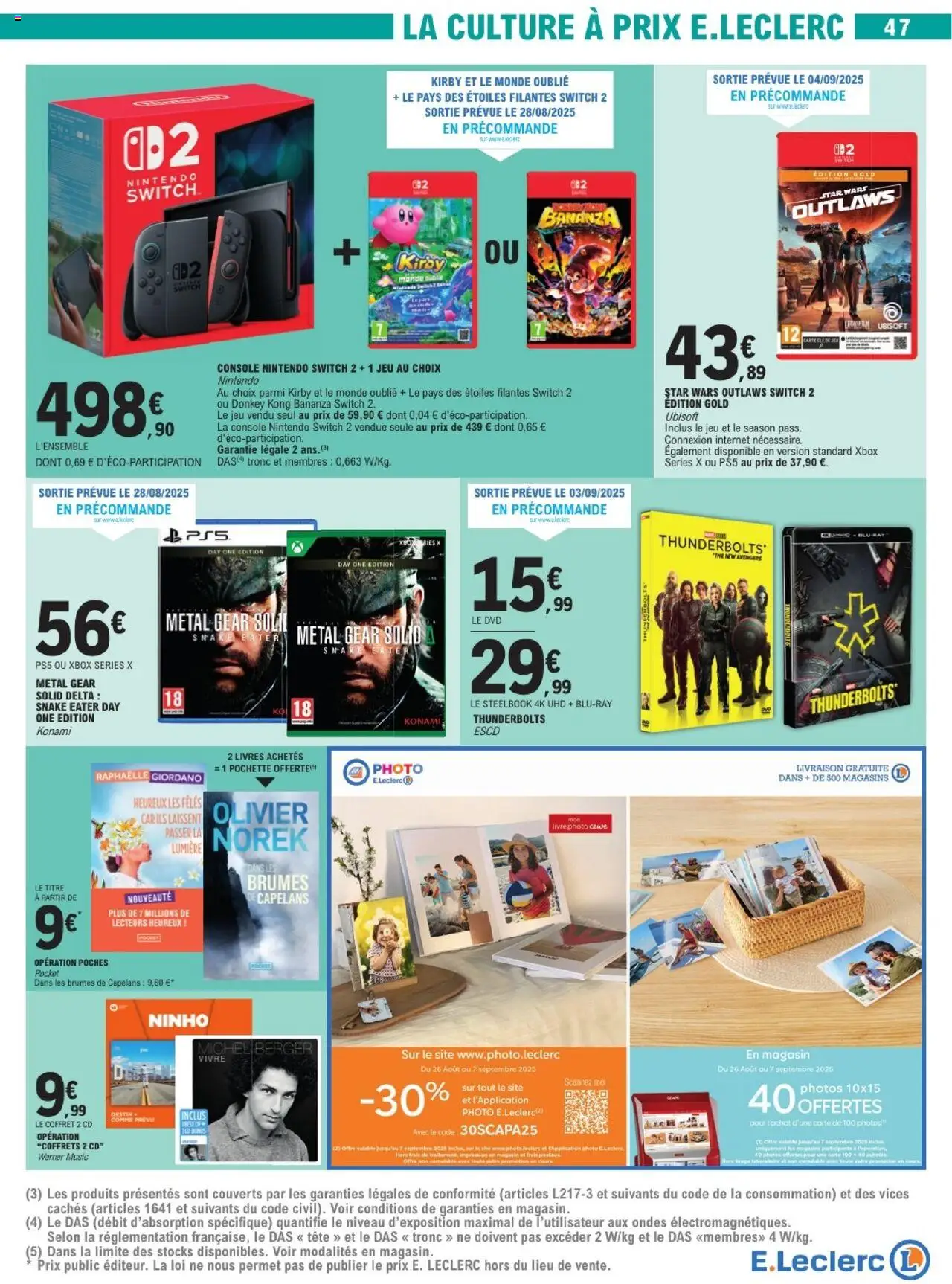  | Page: 47 | Produits: Vidéo, Xbox, console Nintendo Switch, Olivier