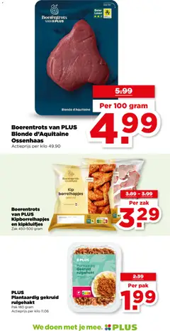 Boerentrots van PLUS Blonde d'Aquitaine Ossenhaas, Blonde d'Aquitaine Ossenhaas - Voorbeeld van een folder van Plus, geldig van 28.01.2026 | Pagina: 27 | Producten: Snacks, Zak, Hollandi mártás