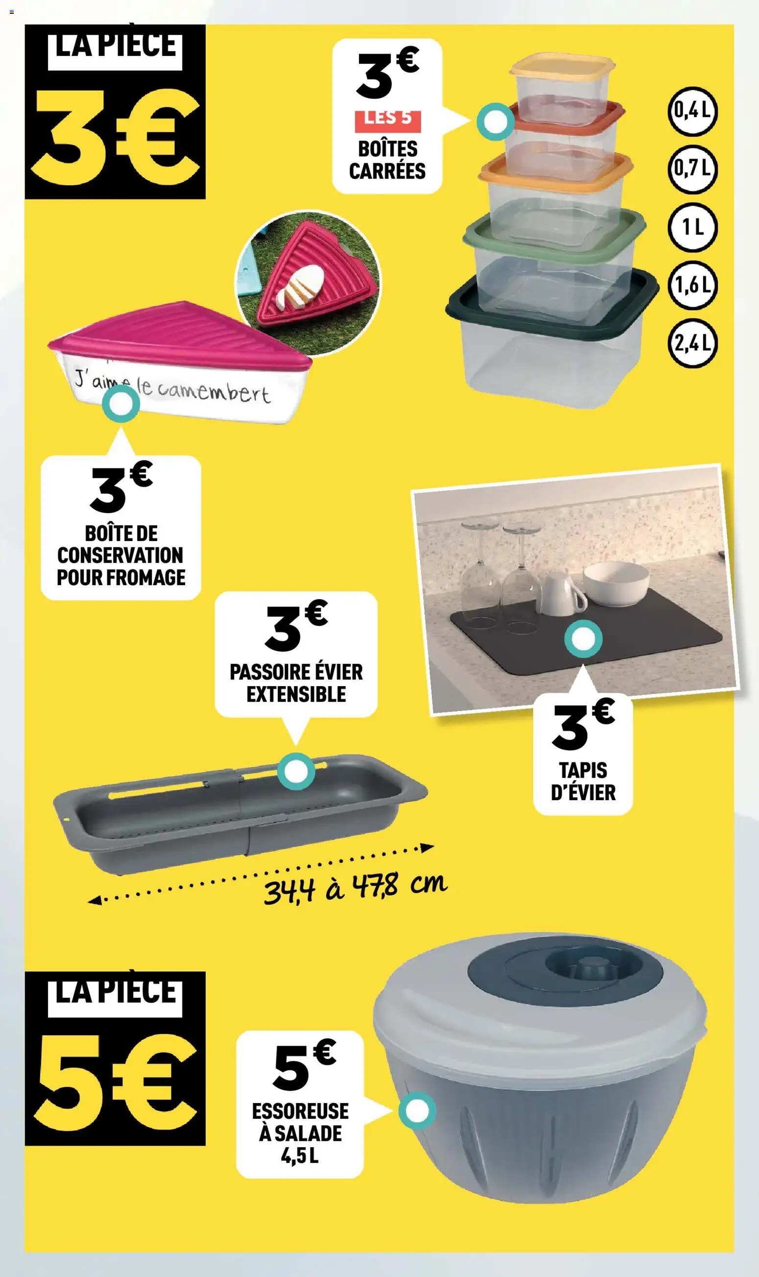 {H1} | Page: 13 | Produits: Salade, Essoreuse à salade, Tapis, Fromage