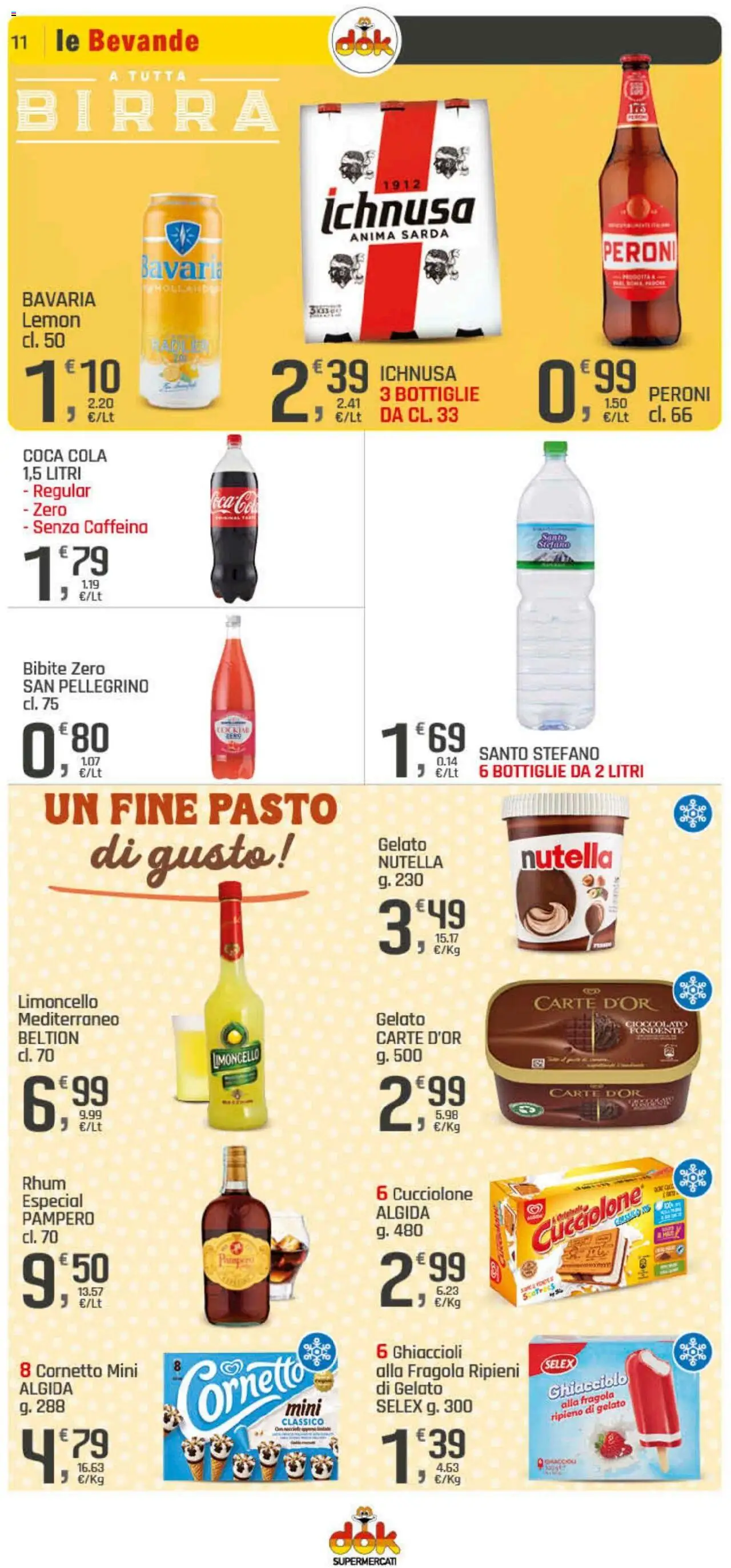 Volantino DOK del 11.09.2025 | Pagina: 11 | Prodotti: Birra, Ghiaccioli, Bibite, Coca Cola