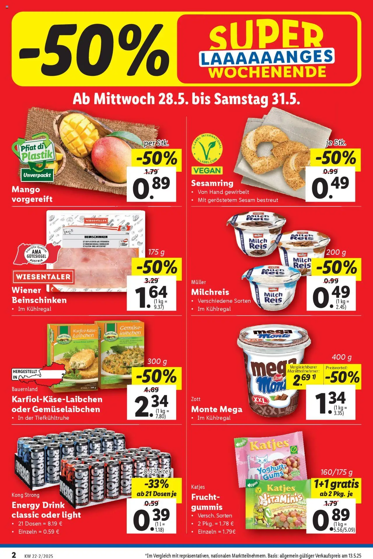Lidl - Flugblatt gültig ab 28.05.2025 | Seite: 4 | Produkte: Gemüse, Mango, Milch, Reis