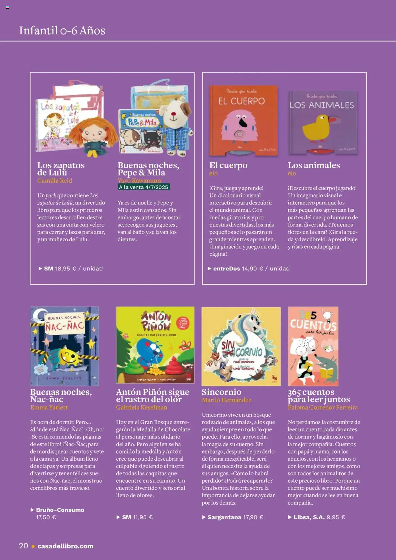 Casa del libro folleto │ válido desde el 01.07.2025 | Página: 20 | Productos: Chocolate, Juega, Cama, Baño