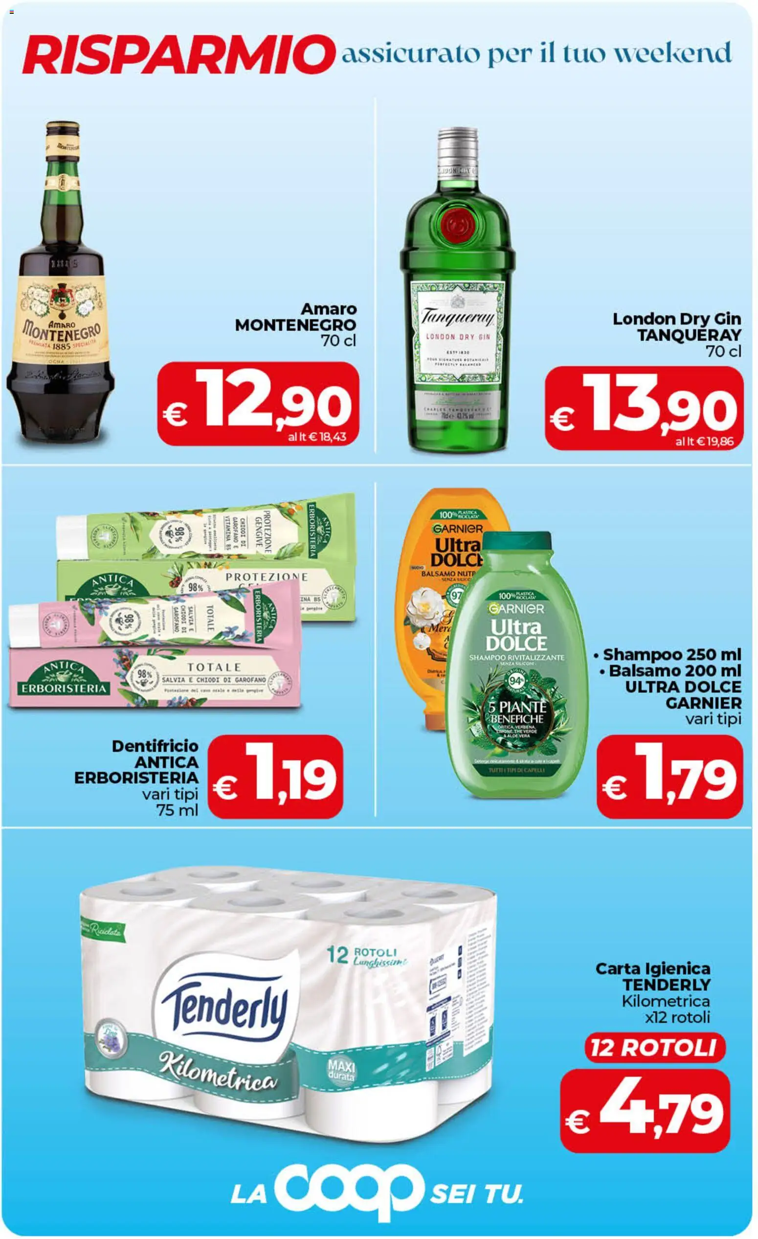 Volantino COOP del 28.04.2026 | Pagina: 6 | Prodotti: Balsamo, Dentifricio, Gin, Aloe vera