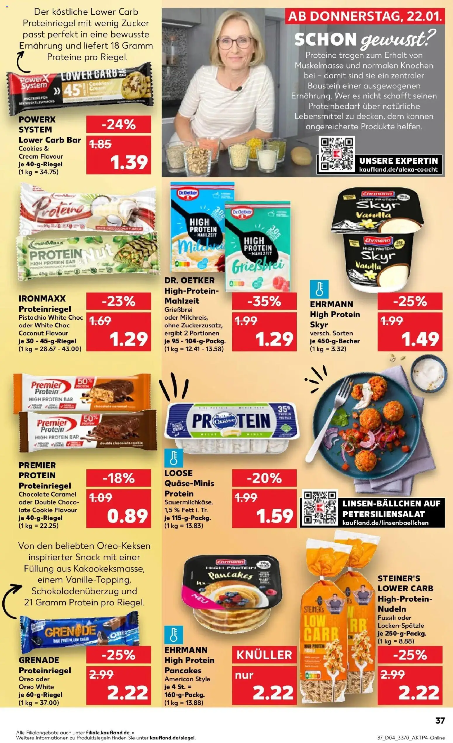 Kaufland prospekt Großröhrsdorf	 – gültig ab 25.01.2026 | Seite: 37 | Produkte: Skyr, Zucker, Pasta, Nudeln